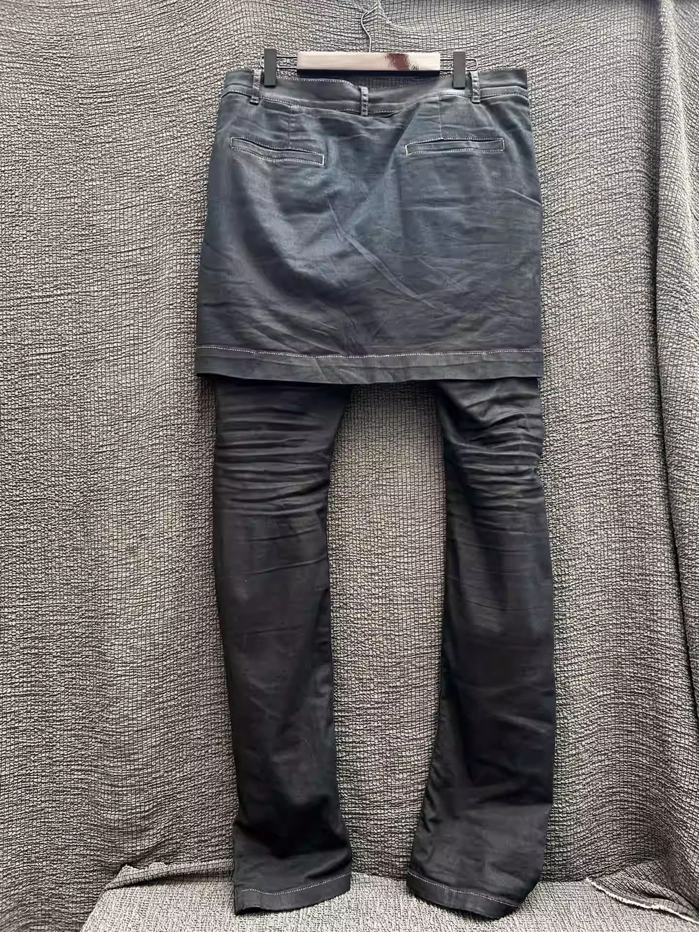 Rick Owens Rick Owens 14ss thin wax stretch denim scimitar culottes Size US 30 / EU 46 - 4 Thumbnail