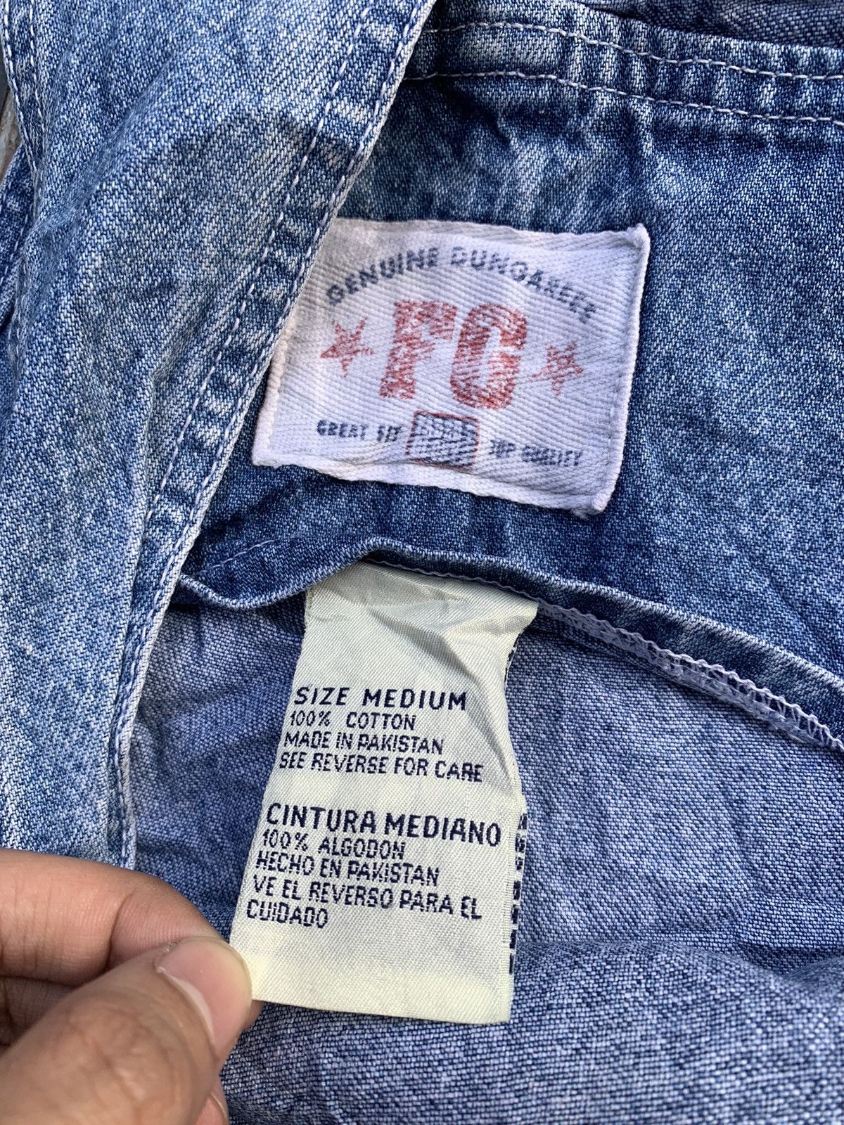 Japanese Brand × Vintage Gunuine Dungarees Overall Denim Size US 36 / EU 52 - 7 Thumbnail