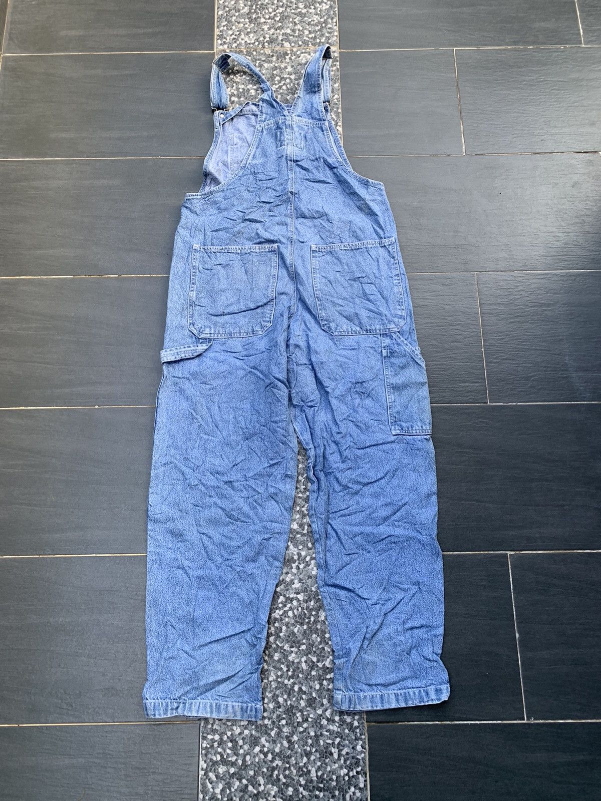 Japanese Brand × Vintage Gunuine Dungarees Overall Denim Size US 36 / EU 52 - 9 Thumbnail