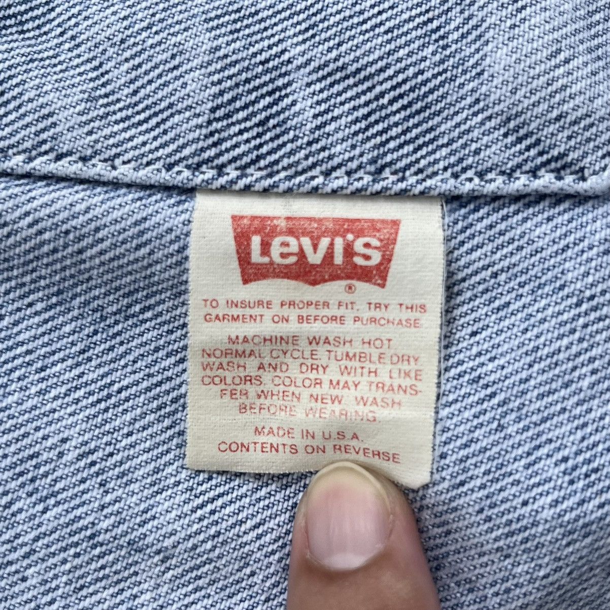 Levi's × Vintage Vintage 80’s 90’s Levis Denim Jacket Size US L / EU 52-54 / 3 - 15 Thumbnail