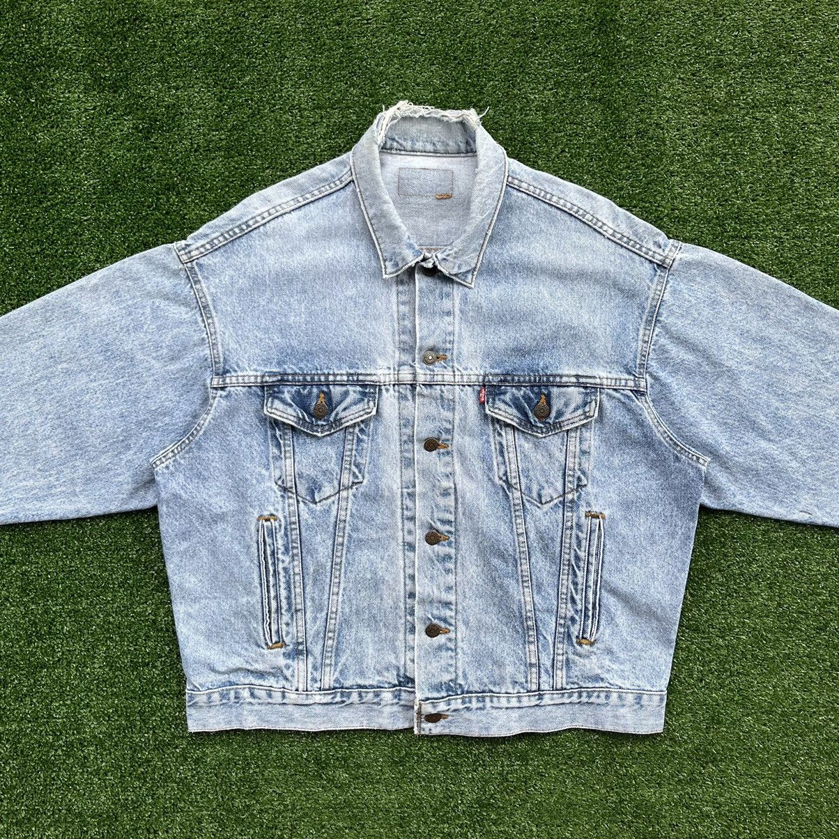 Levi's × Vintage Vintage 80’s 90’s Levis Denim Jacket Size US L / EU 52-54 / 3 - 3 Thumbnail