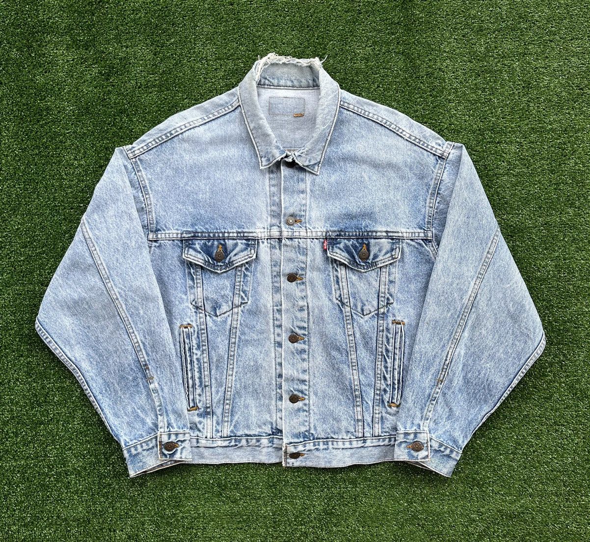 Levi's × Vintage Vintage 80’s 90’s Levis Denim Jacket Size US L / EU 52-54 / 3 - 1 Thumbnail
