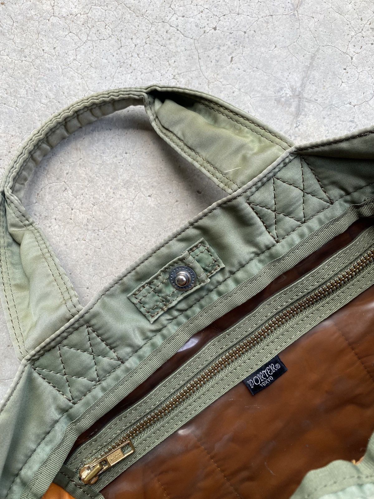 Head Porter 💥PORTER YOSHIDA & Co. Tanker Nylon Totebag Rare Army Green Size ONE SIZE - 9 Thumbnail