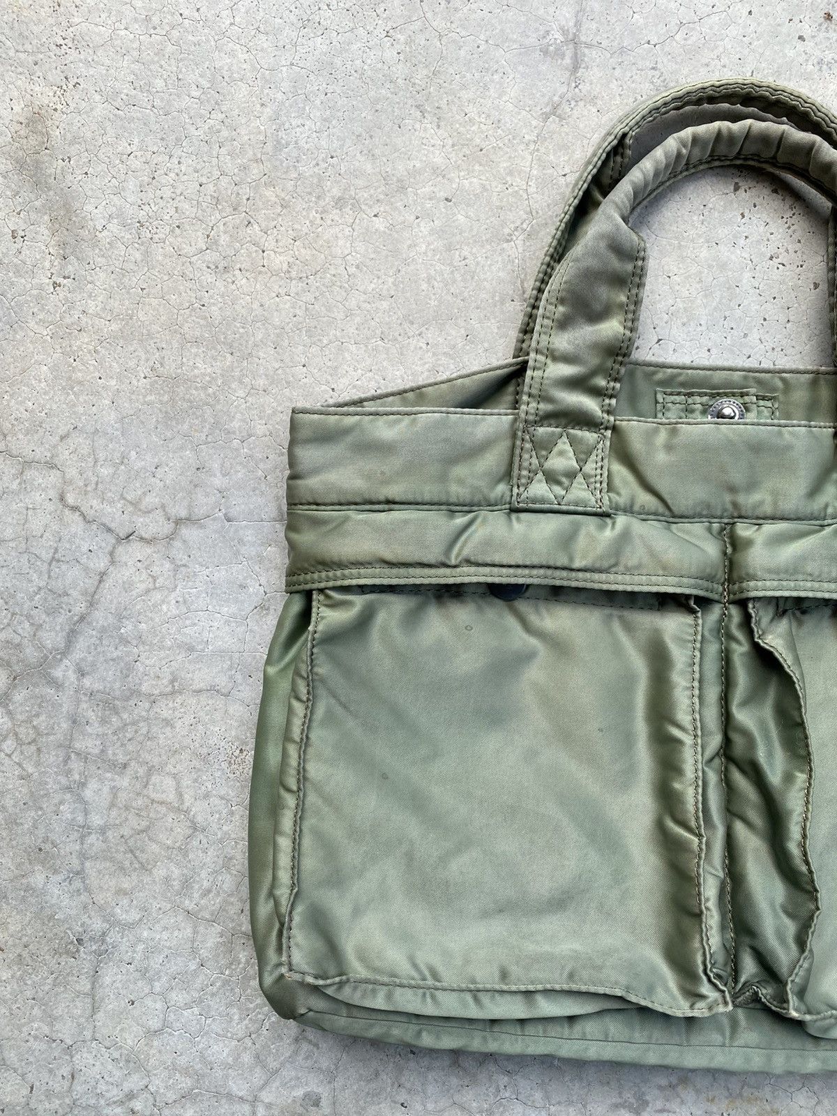 Head Porter 💥PORTER YOSHIDA & Co. Tanker Nylon Totebag Rare Army Green Size ONE SIZE - 3 Thumbnail