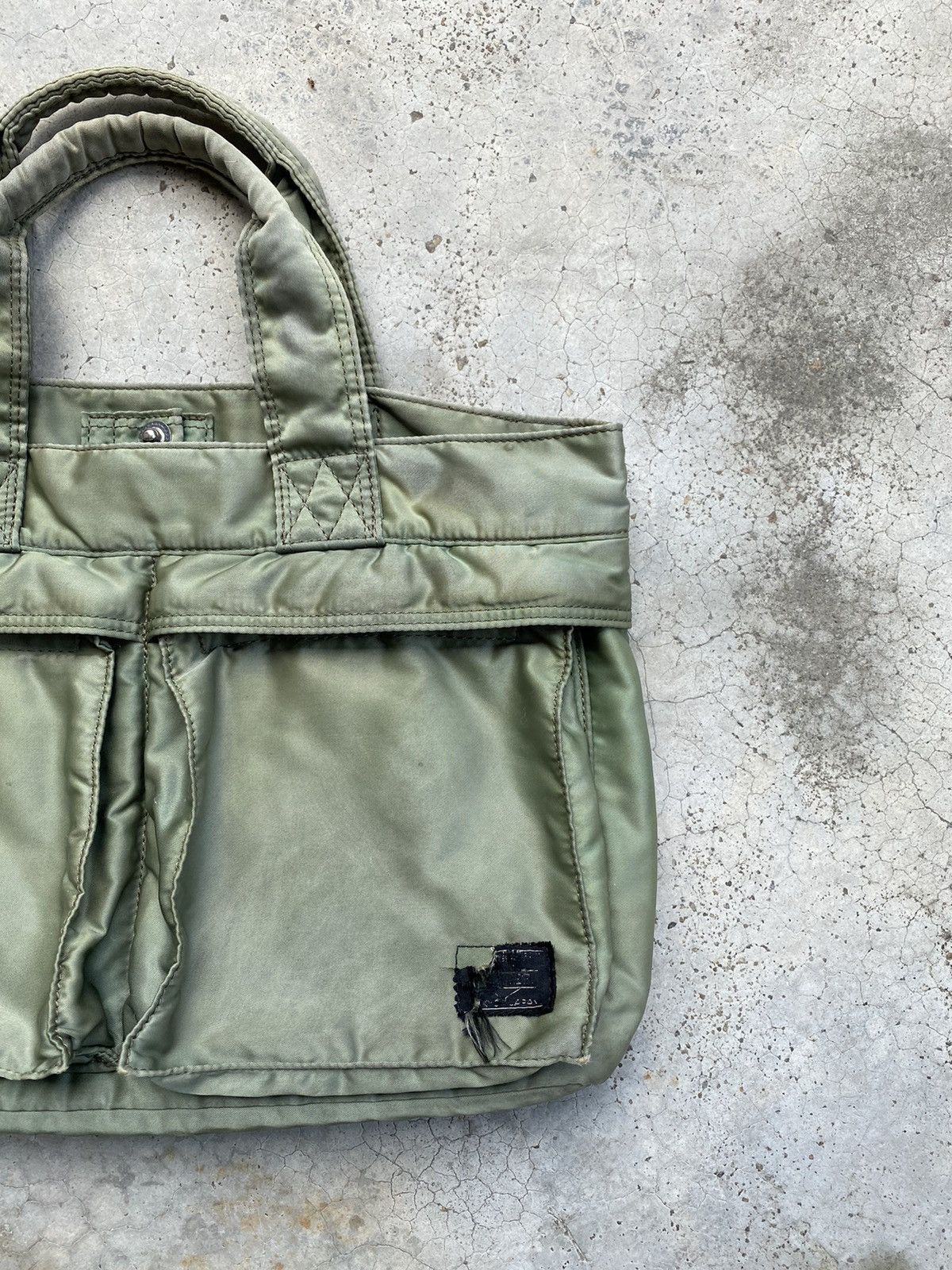 Head Porter 💥PORTER YOSHIDA & Co. Tanker Nylon Totebag Rare Army Green Size ONE SIZE - 2 Thumbnail