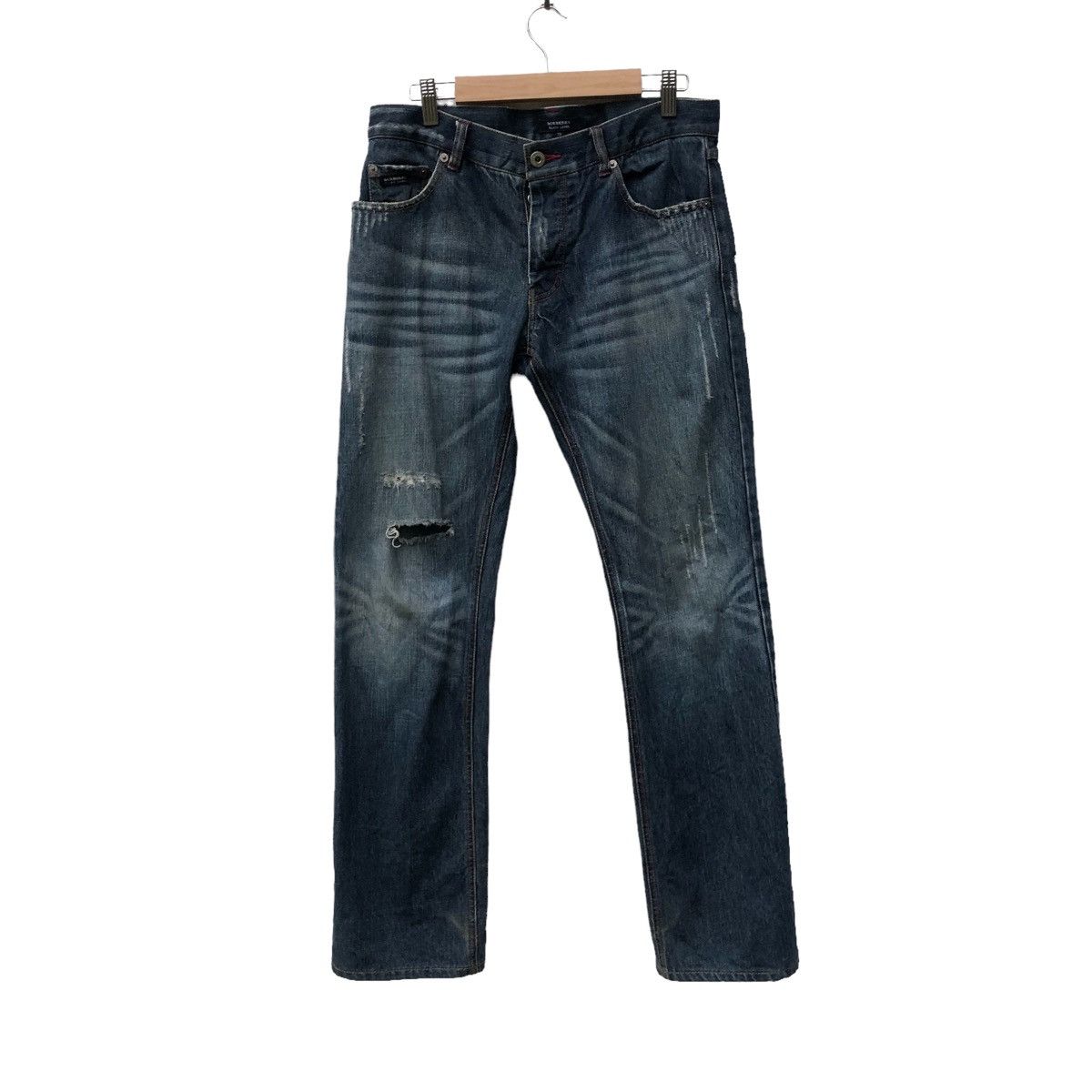 Burberry AUTHENTIC BURBERRY BLACK LABEL DISTRESSED DENIM PANTS Size US 32 / EU 48 - 1 Thumbnail