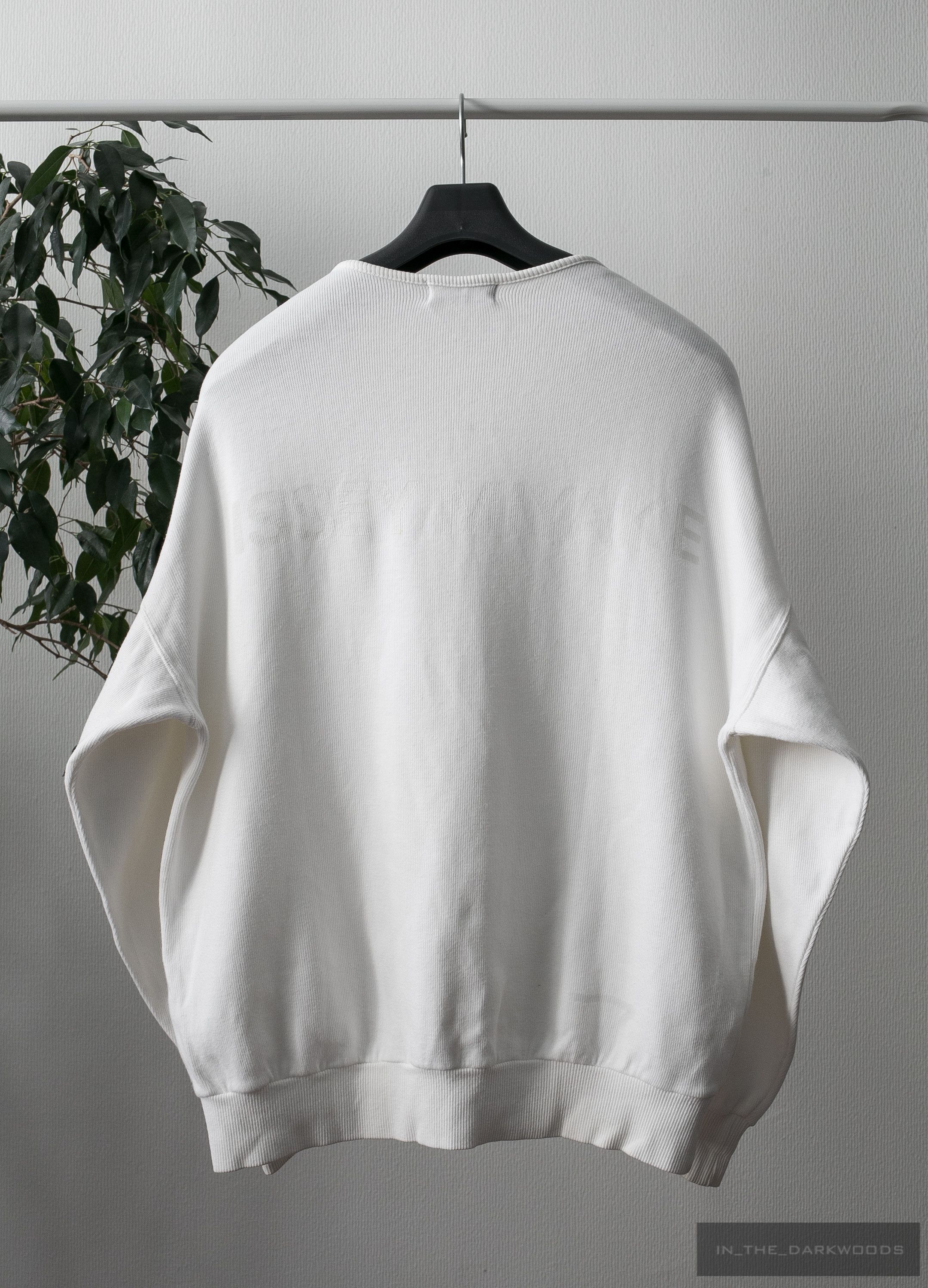 image of Issey Miyake Logo Cotton Sweatshirt in White, Men's (Size Medium)