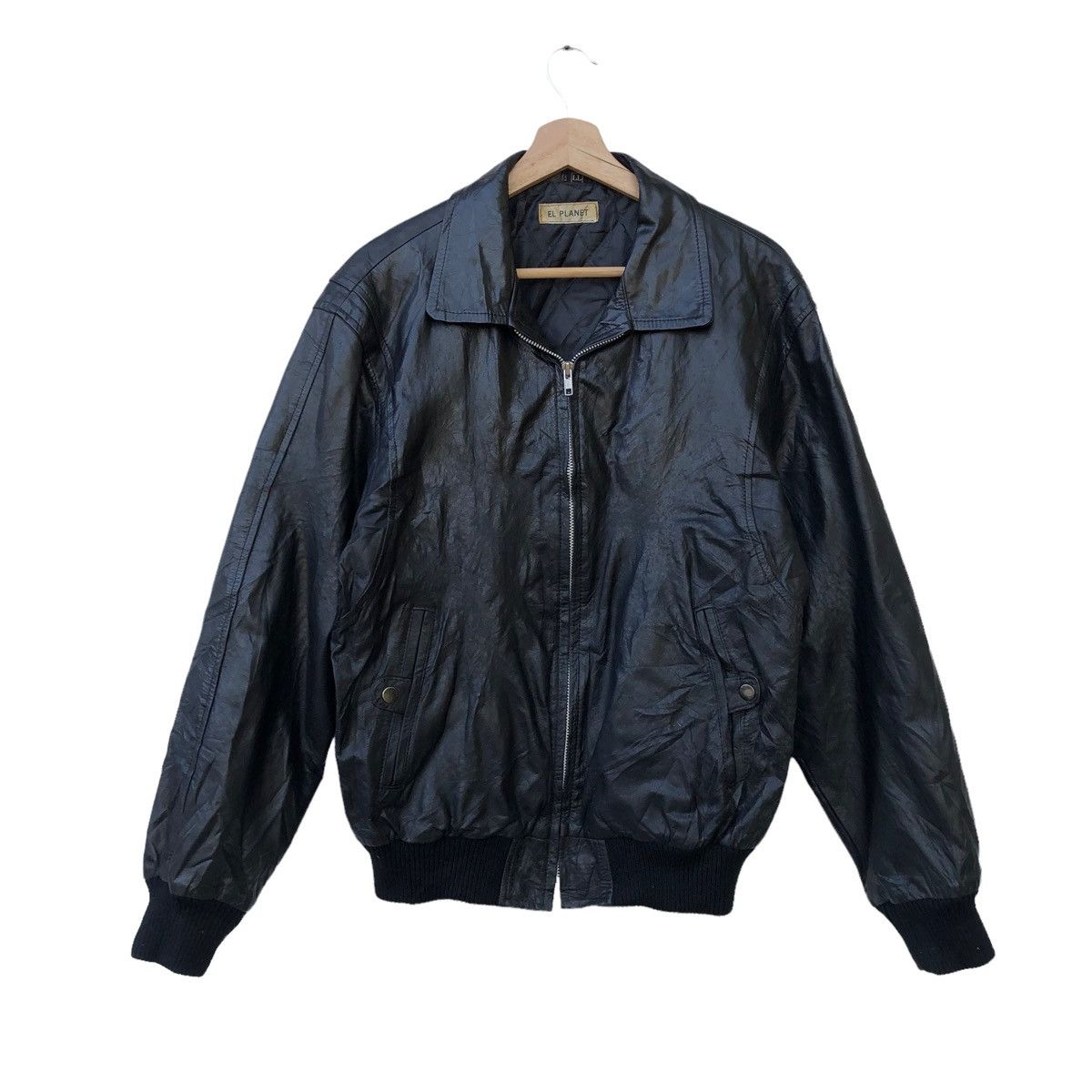 Japanese Brand Vintage El Planet Cowhide Leather Jacket Size US M / EU 48-50 / 2 - 1 Thumbnail