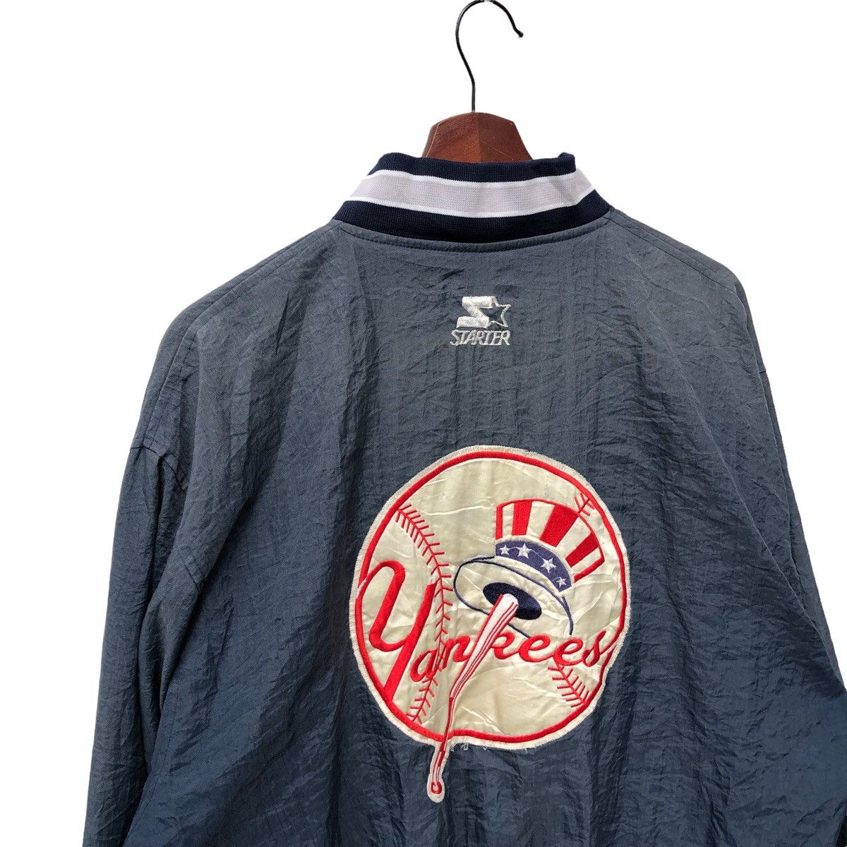 MLB 🔥VINTAGE 90s STARTER NEW YORK YANKEES LIGHT JACKET Size US L / EU 52-54 / 3 - 3 Thumbnail