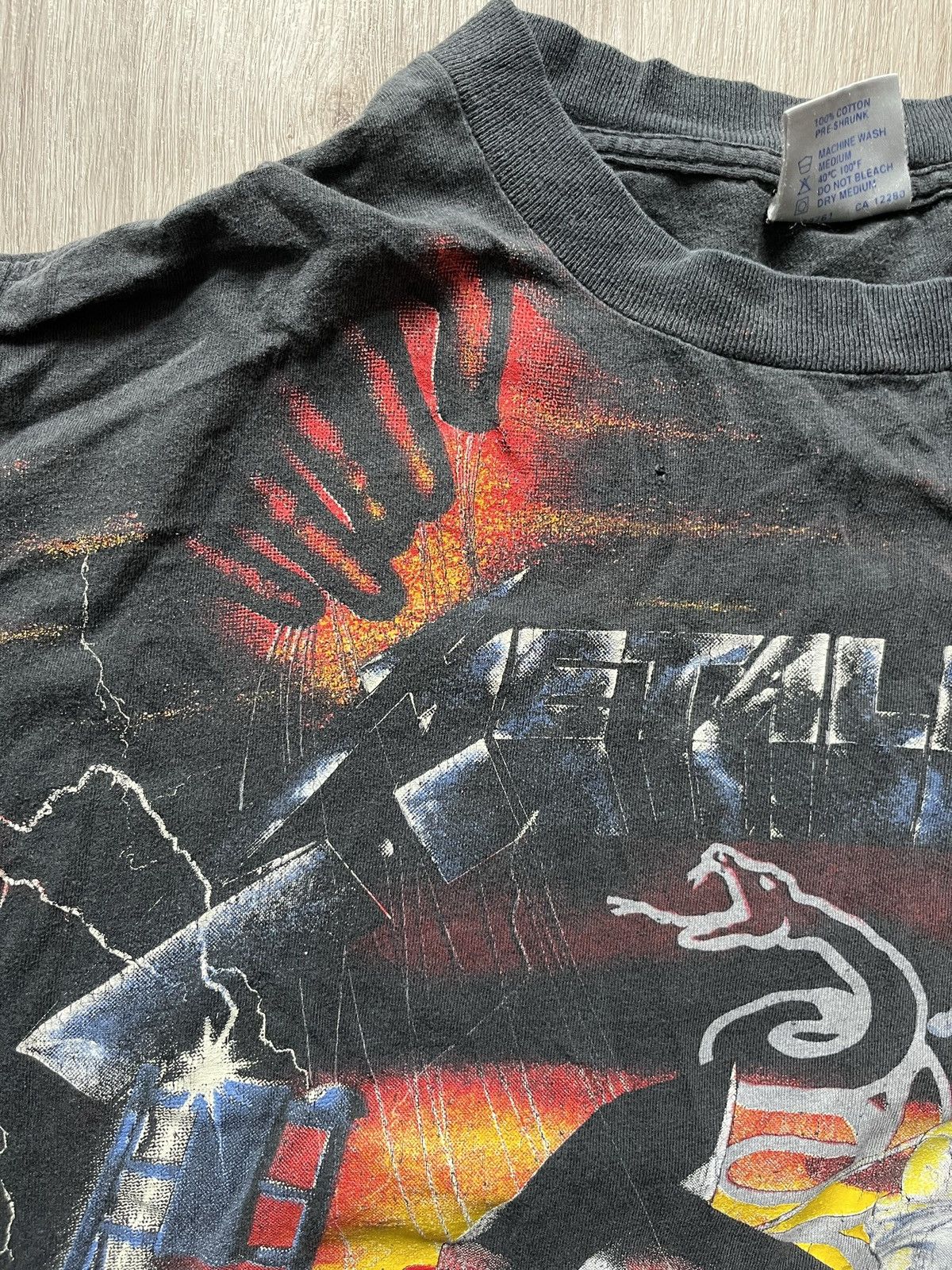 Vintage Vintage Rare 1991 Metallica All Over Print T-shirt Size US XL / EU 56 / 4 - 7 Thumbnail