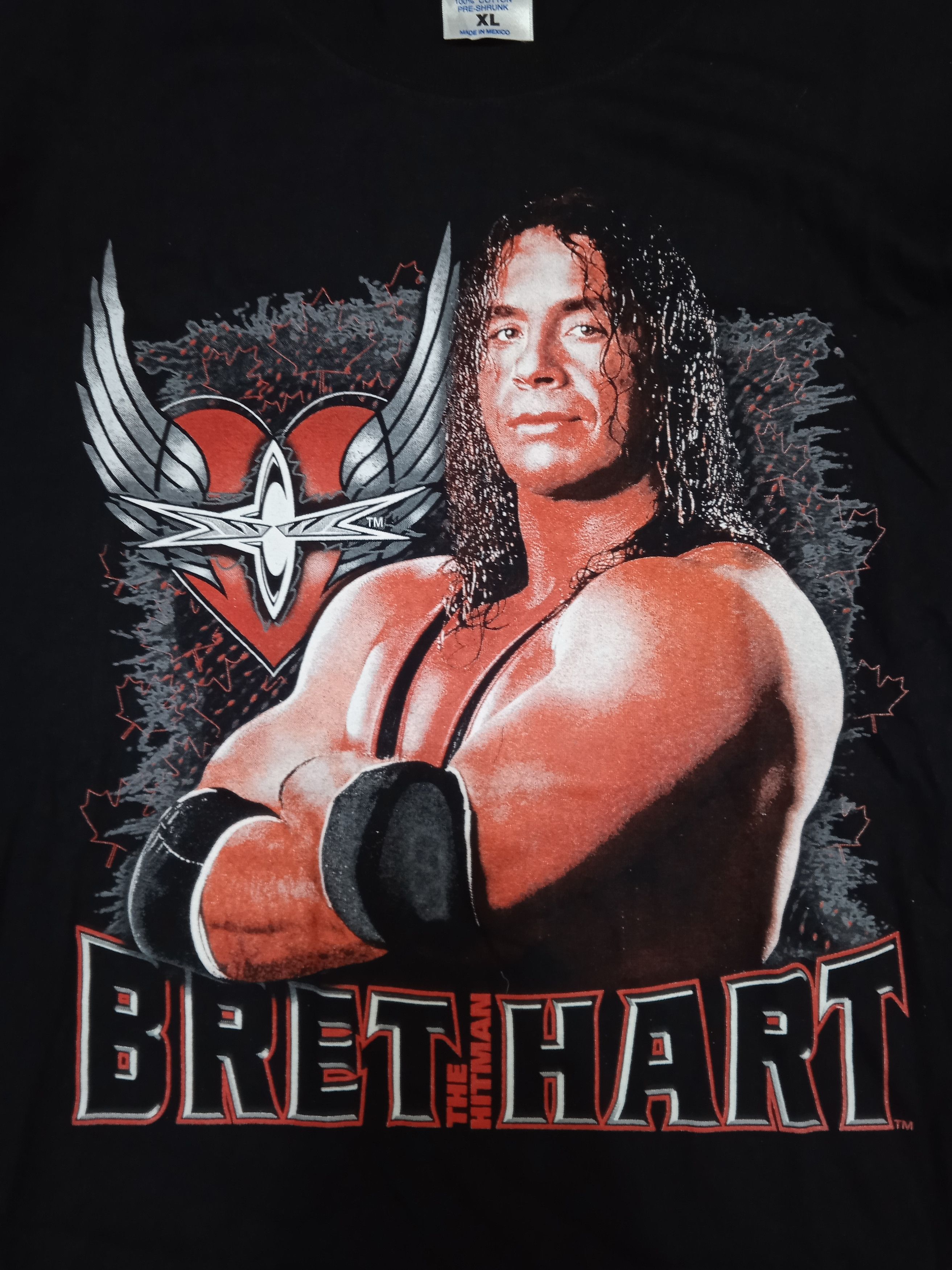 WWE Vintage 90s WCW Bret Hart T-Shirt Size US XL / EU 56 / 4 - 3 Thumbnail