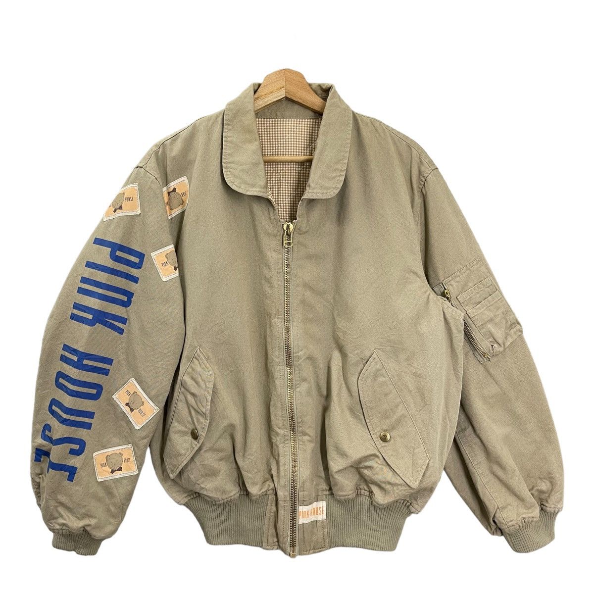 Japanese Brand × Karl Helmut × Pink House Vintage Karl Helmut Pink House Bomber Jacket Size M Size US M / EU 48-50 / 2 - 5 Thumbnail