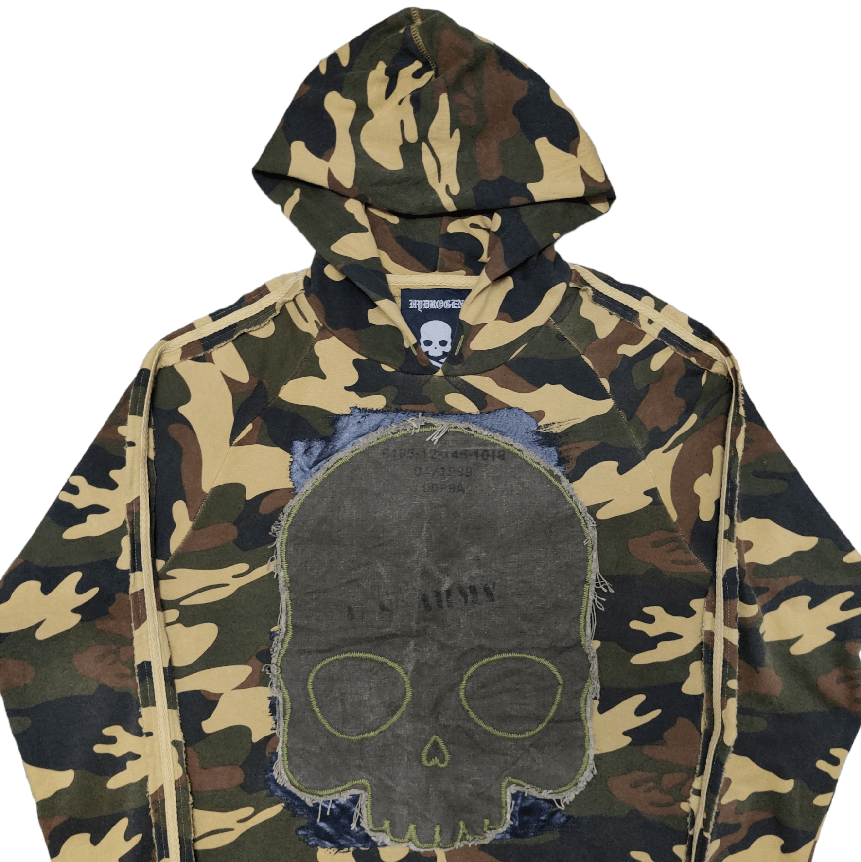 HYDROGEN 💥Limited Edition Vintage 1999 Hydrogen Skull Army Hoodie Size US M / EU 48-50 / 2 - 2 Thumbnail
