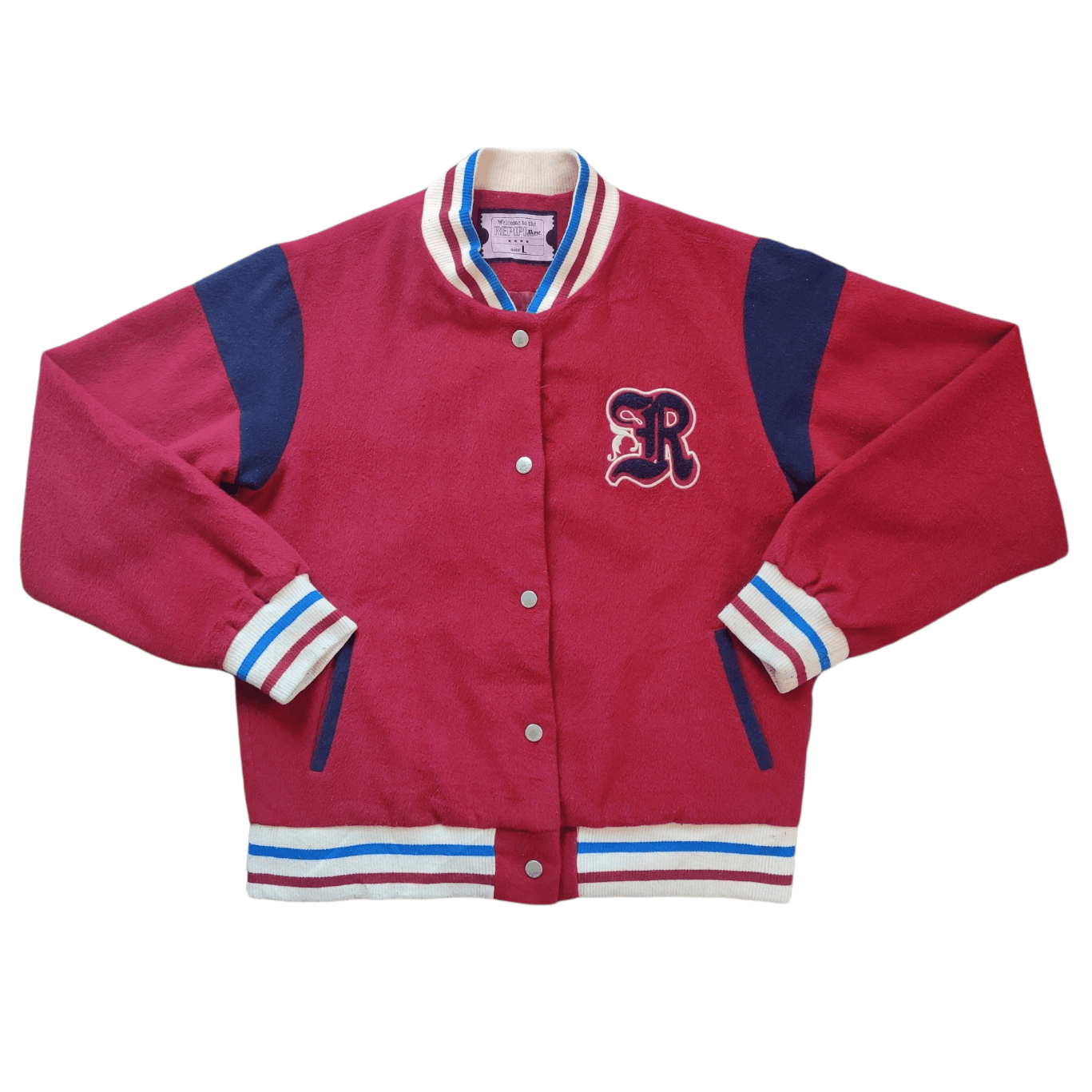 image of Vintage Repipi Armario Varsity Jacket in Maroon, Men's (Size Medium)