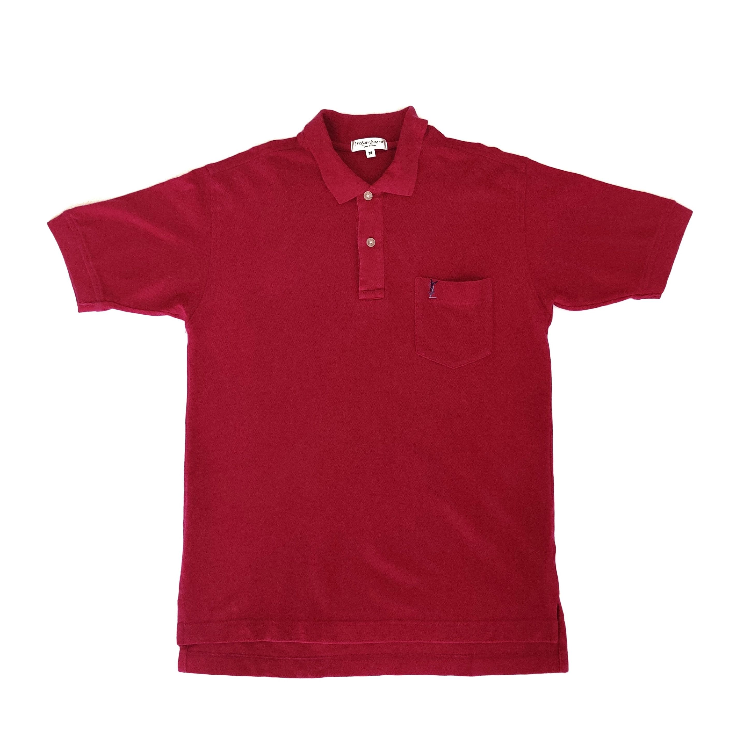 Vintage YSL Yves Saint Laurent Polo Shirt Single Pocket