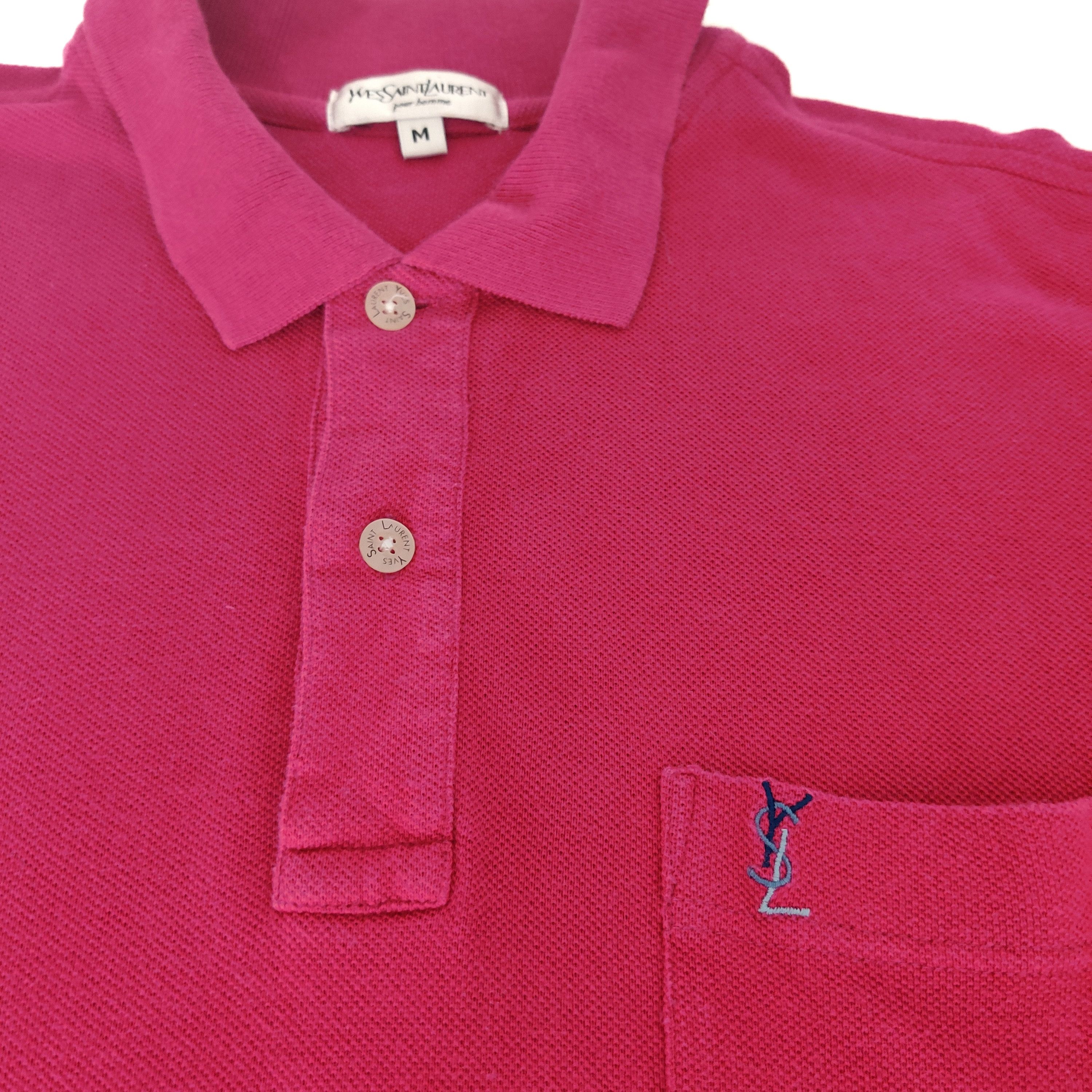Yves Saint Laurent Vintage YSL Yves Saint Laurent Polo Shirt Single Pocket Size US M / EU 48-50 / 2 - 2 Thumbnail