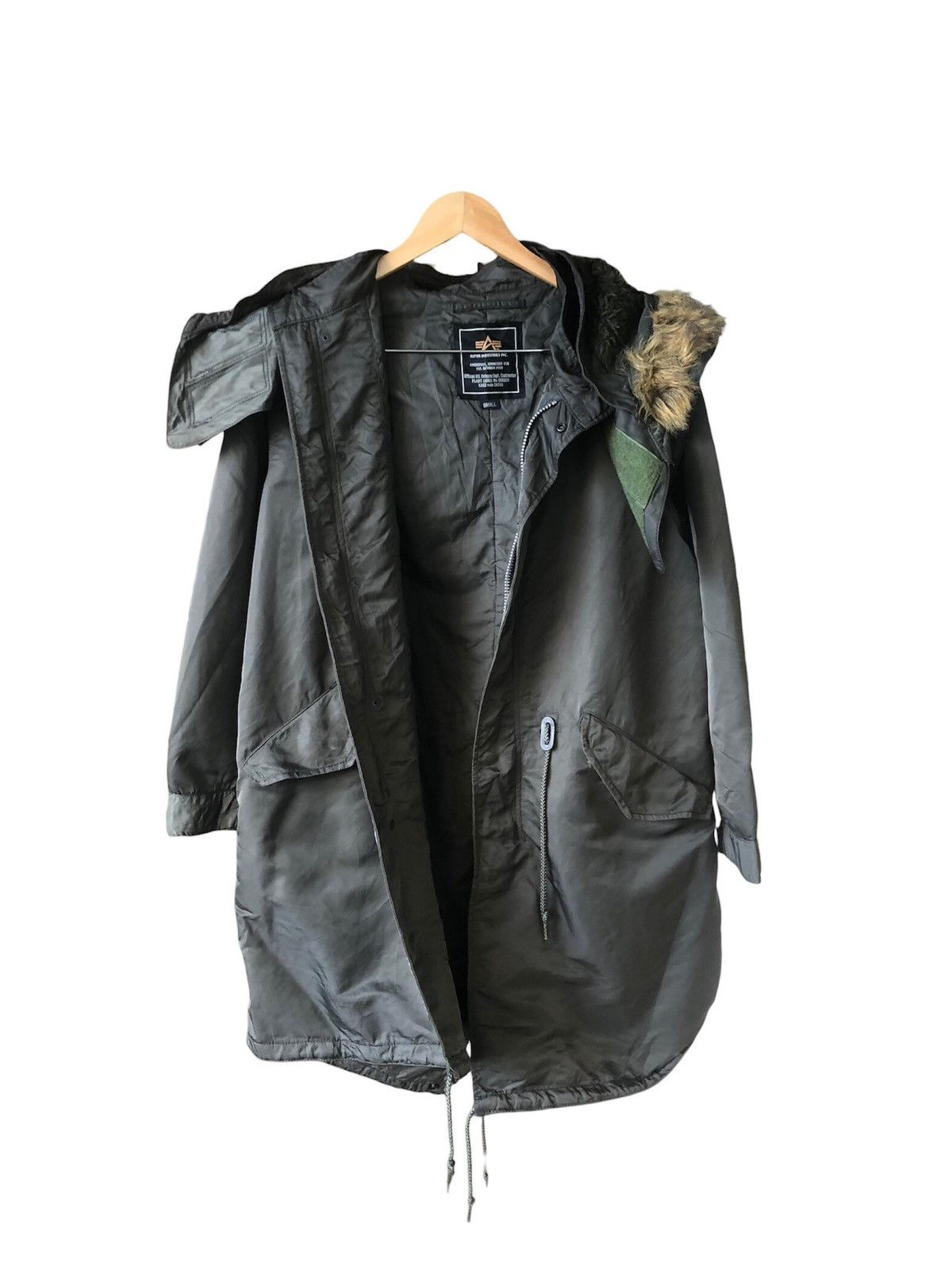 Alpha Industries Vintage Alpha Industries Military Parka Jacket With Fur Size US S / EU 44-46 / 1 - 1 Thumbnail