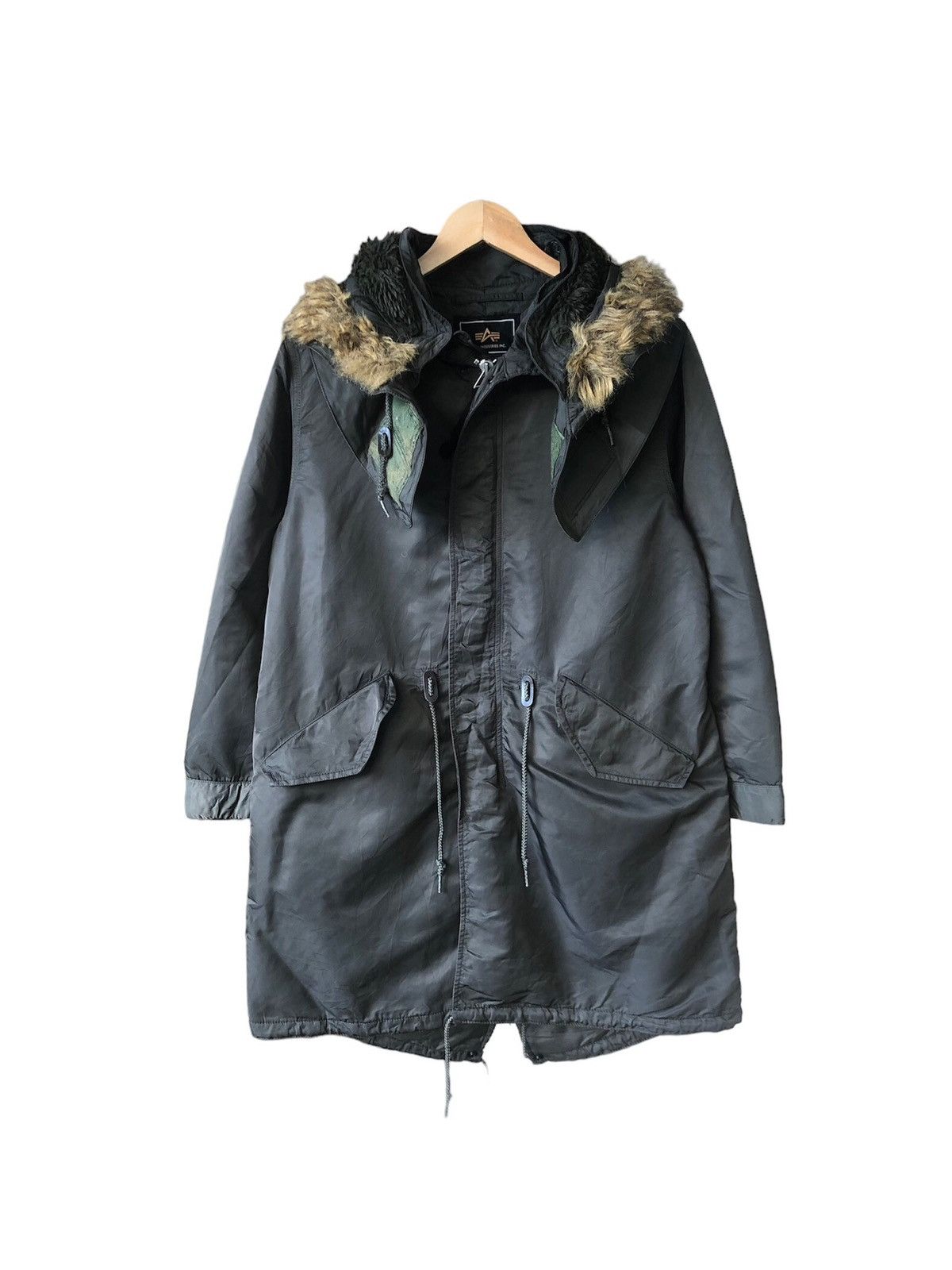 Alpha Industries Vintage Alpha Industries Military Parka Jacket With Fur Size US S / EU 44-46 / 1 - 2 Thumbnail