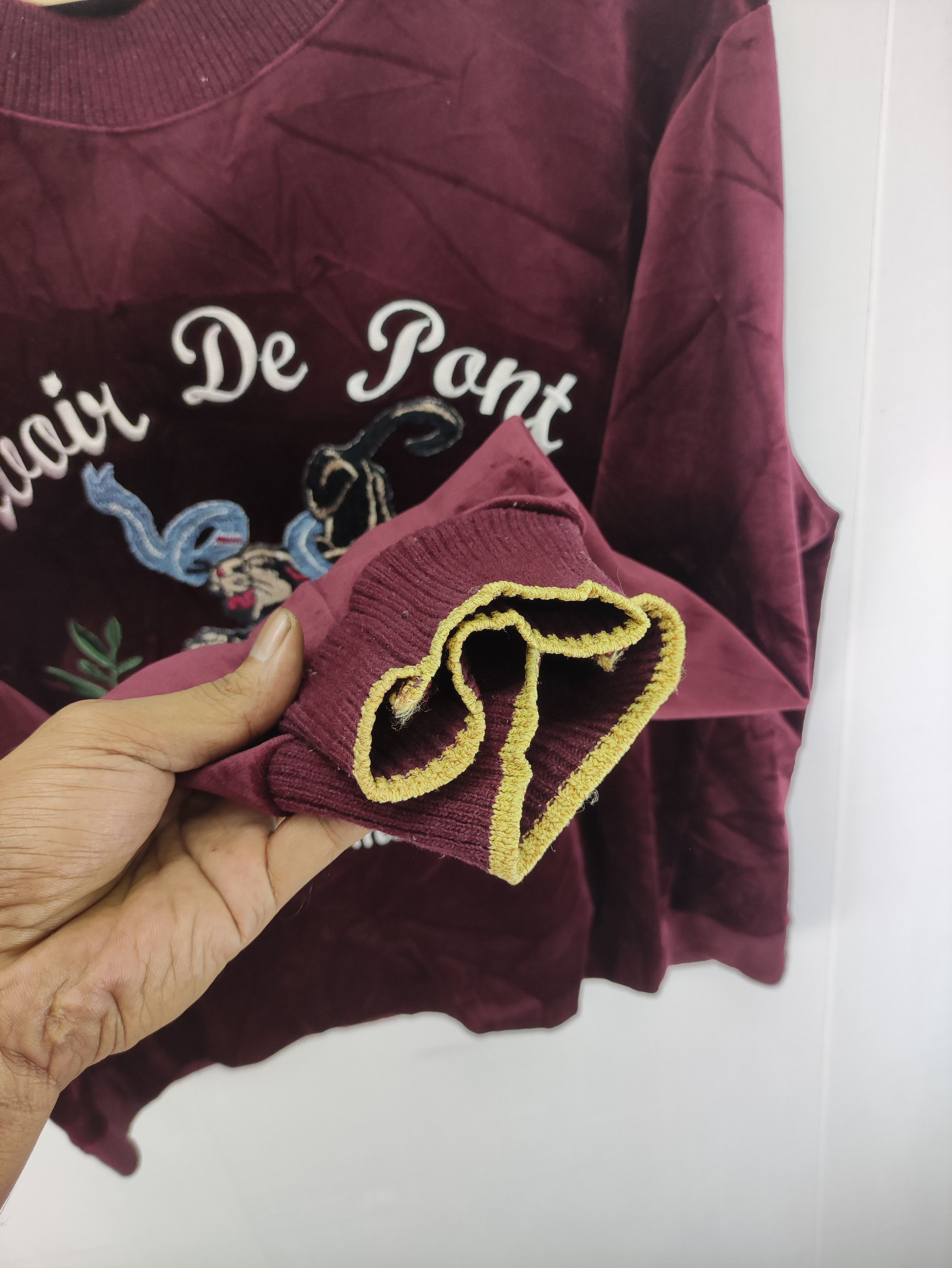 Japanese Brand Vintage Sukajan Velvet Sweatshirt Size US L / EU 52-54 / 3 - 2 Thumbnail