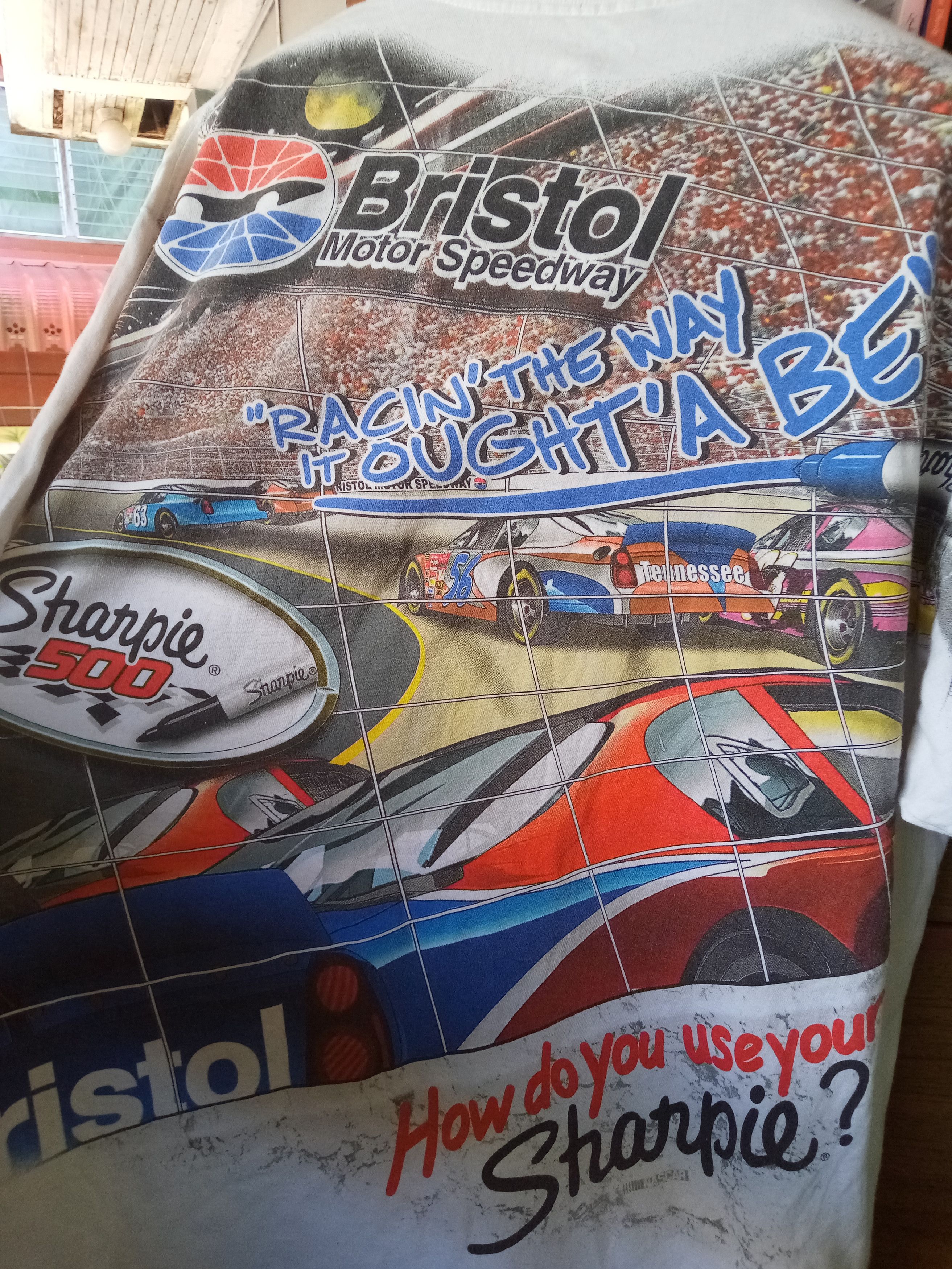 Ford vintage Nascar Bristol Overprint Sharpie Lubricant 76 2003 Size US L / EU 52-54 / 3 - 5 Thumbnail