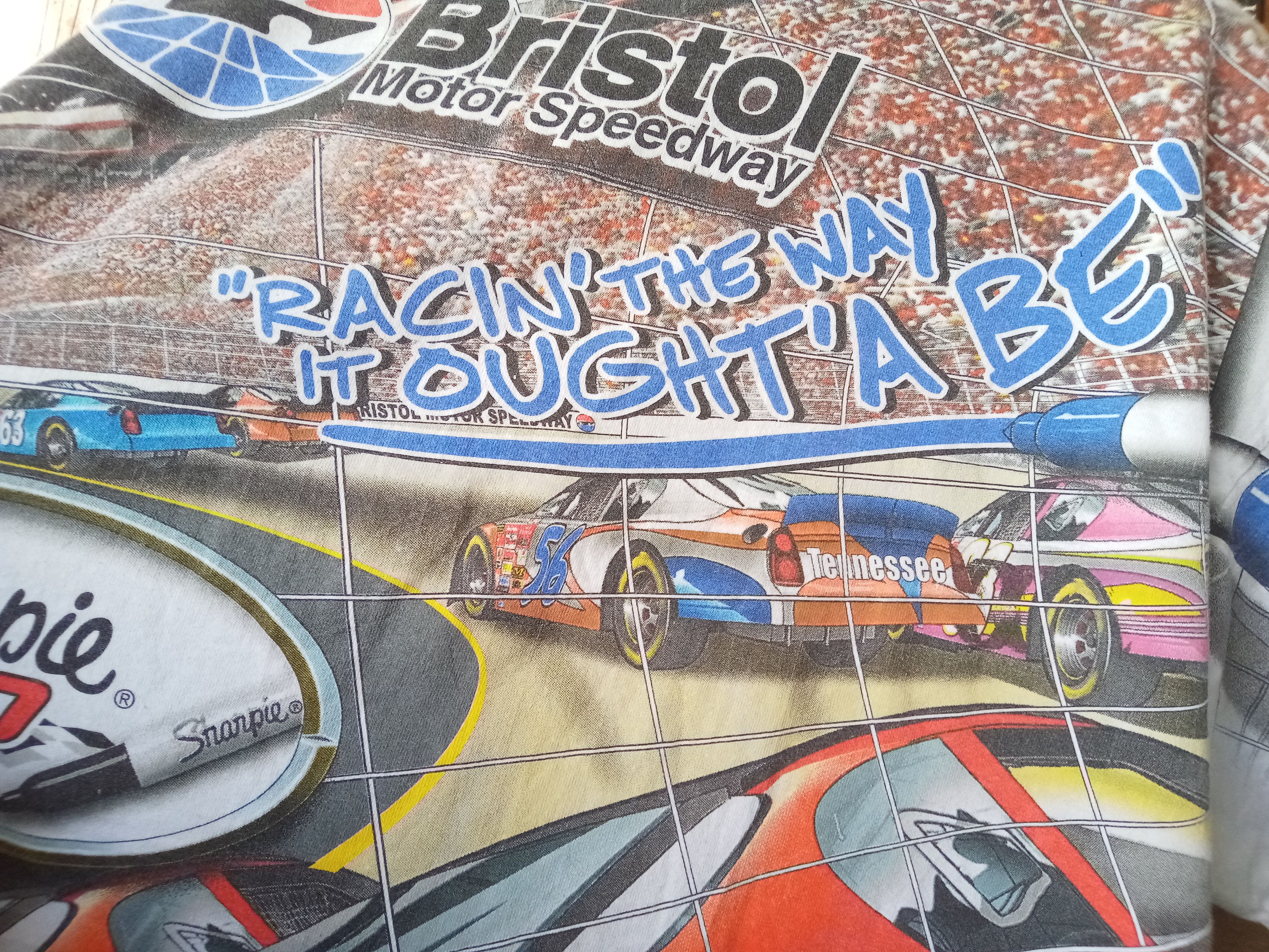 Ford vintage Nascar Bristol Overprint Sharpie Lubricant 76 2003 Size US L / EU 52-54 / 3 - 12 Thumbnail