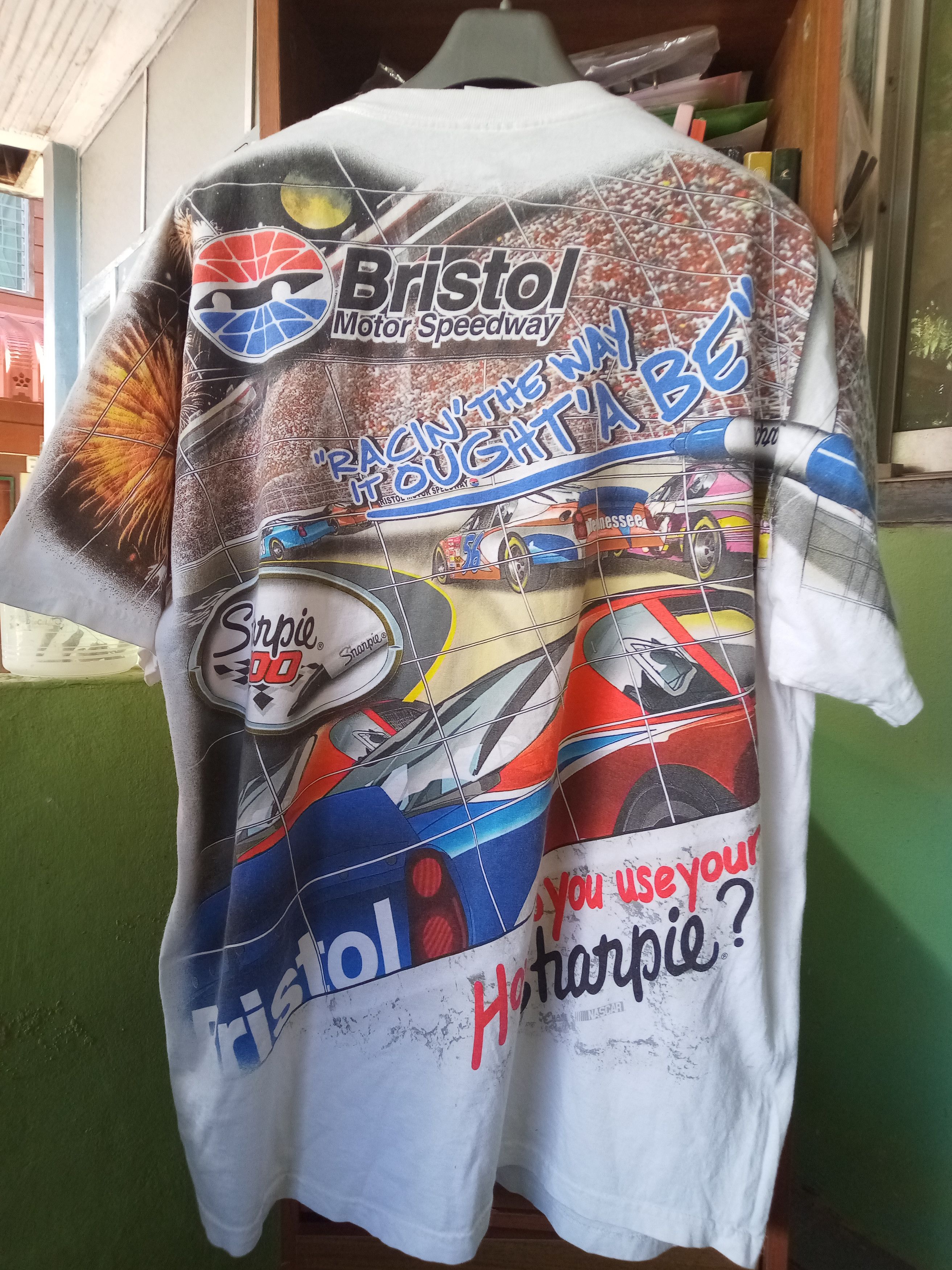 Ford vintage Nascar Bristol Overprint Sharpie Lubricant 76 2003 Size US L / EU 52-54 / 3 - 2 Thumbnail