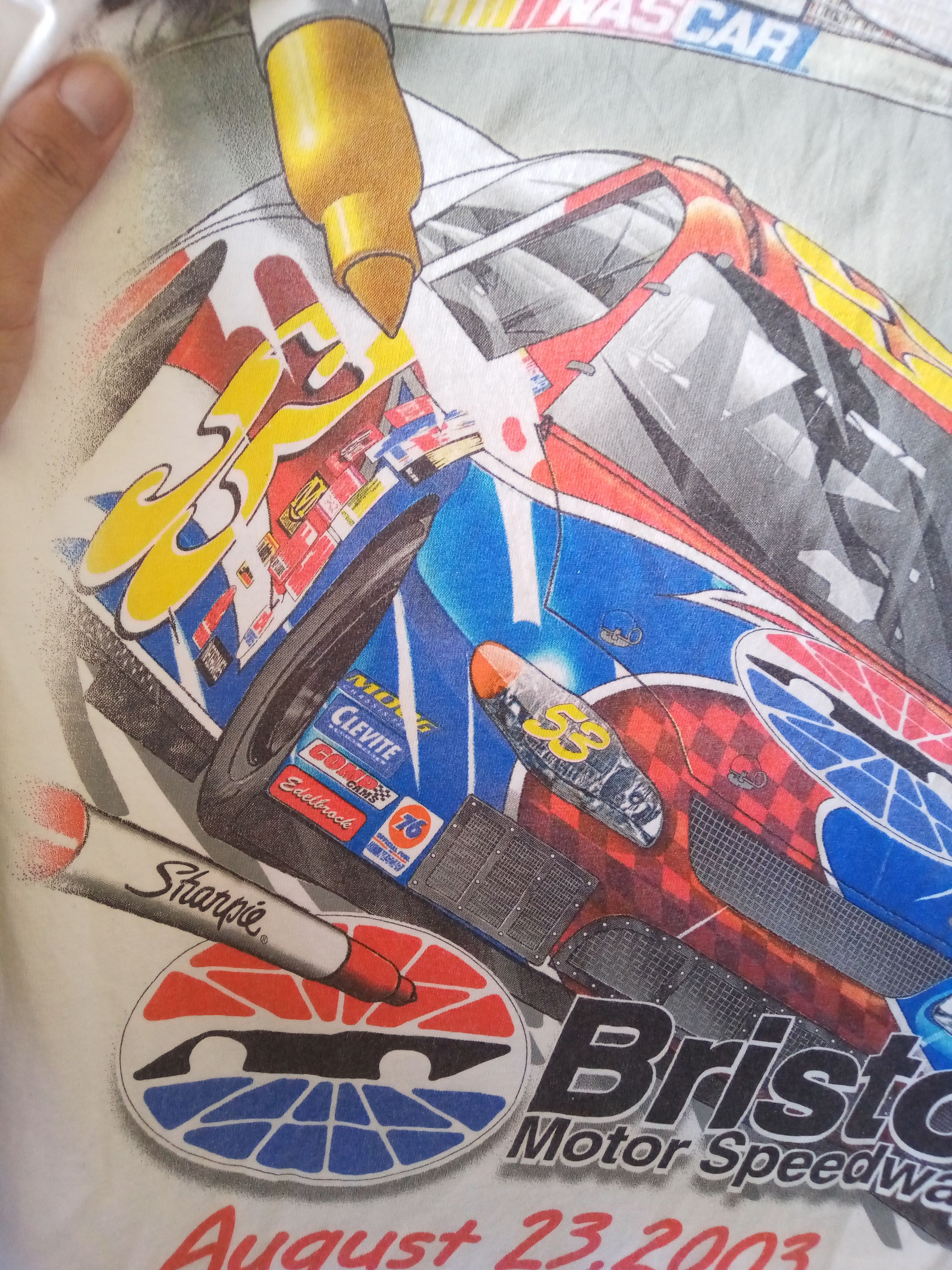 Ford vintage Nascar Bristol Overprint Sharpie Lubricant 76 2003 Size US L / EU 52-54 / 3 - 11 Thumbnail
