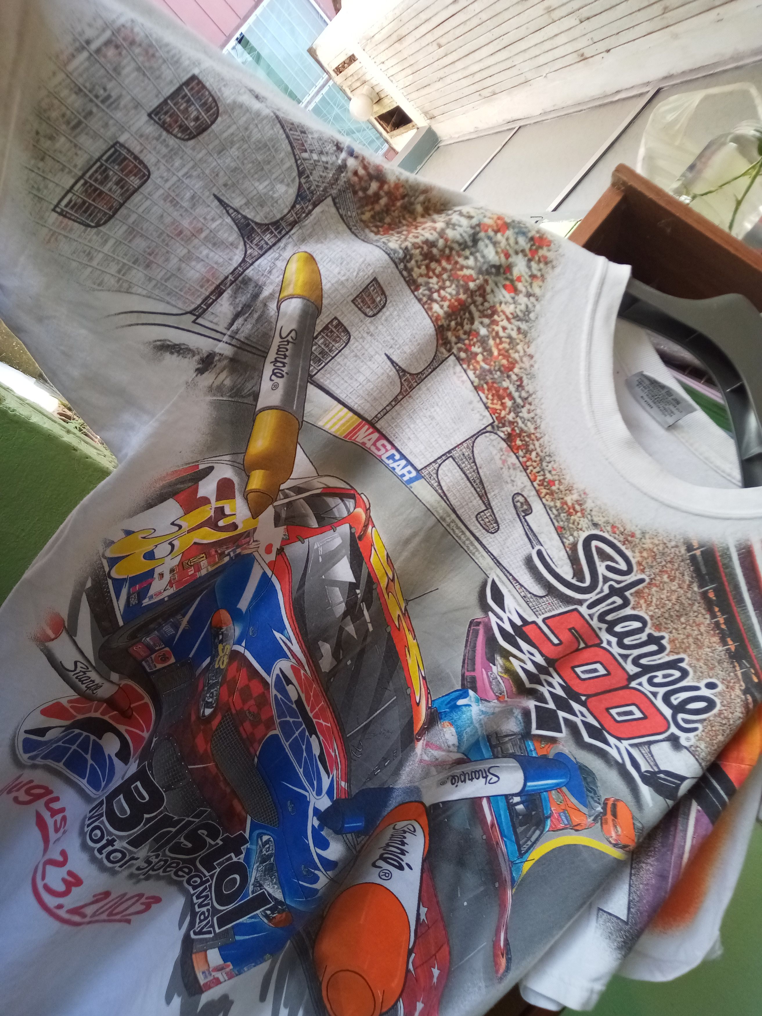 Ford vintage Nascar Bristol Overprint Sharpie Lubricant 76 2003 Size US L / EU 52-54 / 3 - 7 Thumbnail