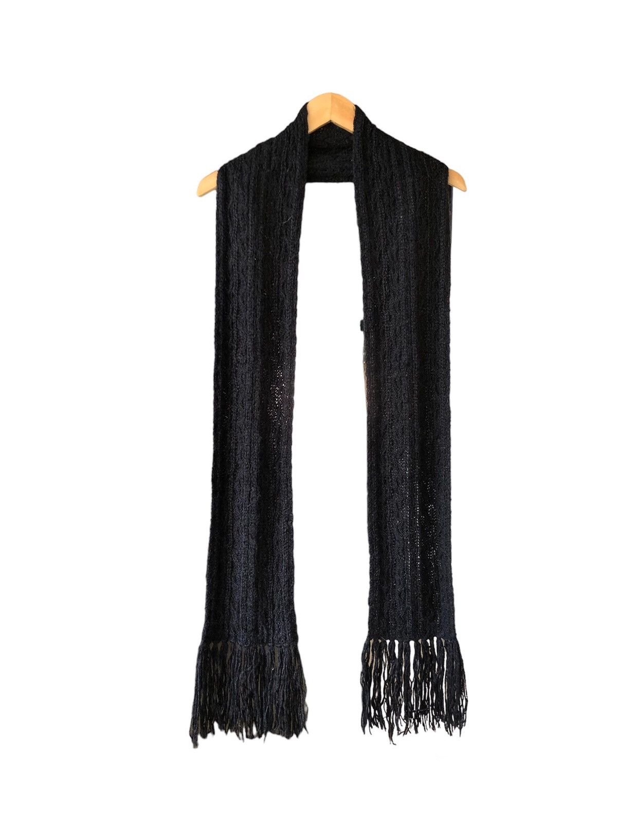 MCM Vintage MCM Knit Black Scarf Size ONE SIZE - 2 Thumbnail