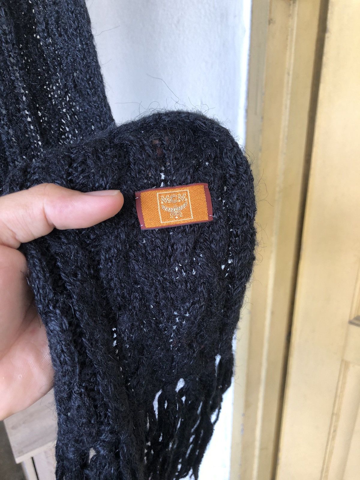 MCM Vintage MCM Knit Black Scarf Size ONE SIZE - 6 Thumbnail