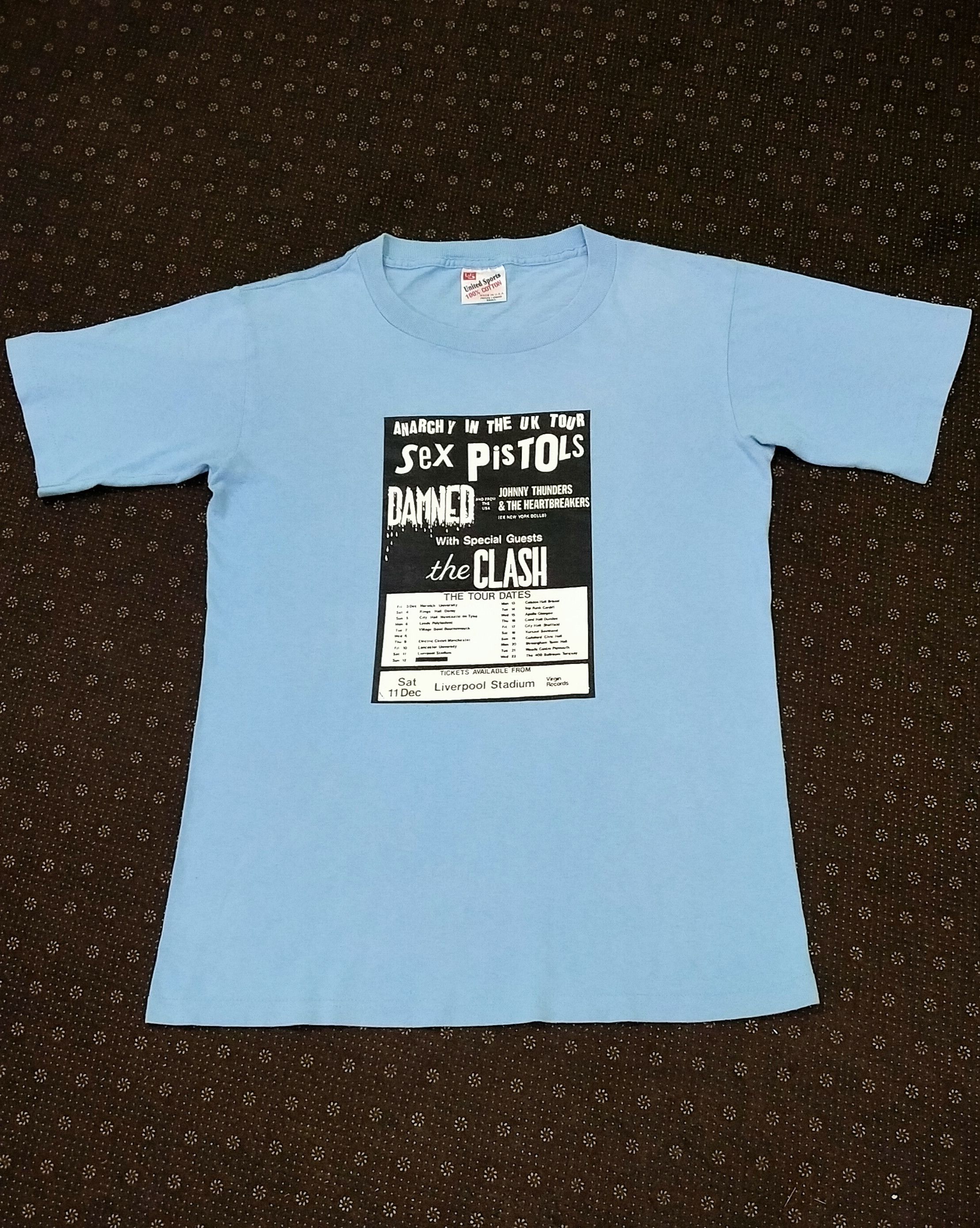Band Tees Vtg 90s Anarchy In The UK Tour Sex Pistol Damned The Clash Size US S / EU 44-46 / 1 - 1 Thumbnail