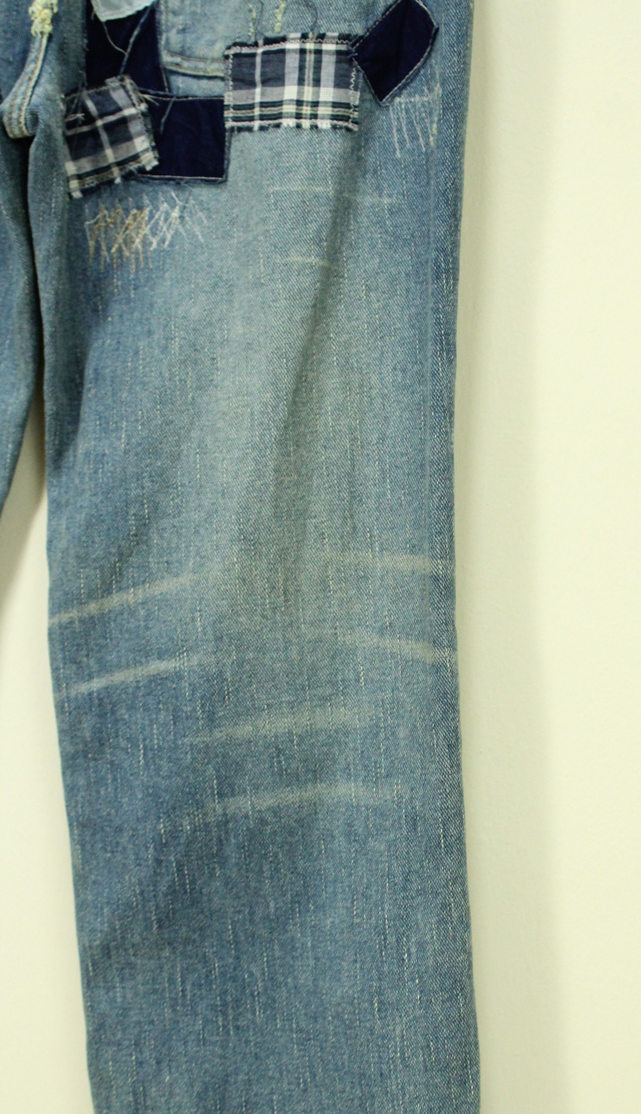 Japanese Brand JOGE MARTIN Denim Jeans Patchwork Grunge Cobain Size US 30 / EU 46 - 11 Thumbnail
