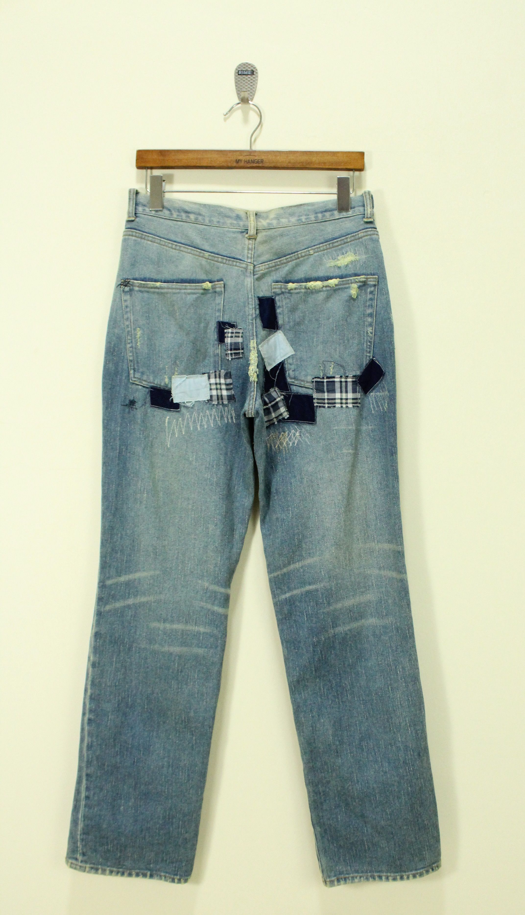 Japanese Brand JOGE MARTIN Denim Jeans Patchwork Grunge Cobain Size US 30 / EU 46 - 9 Thumbnail