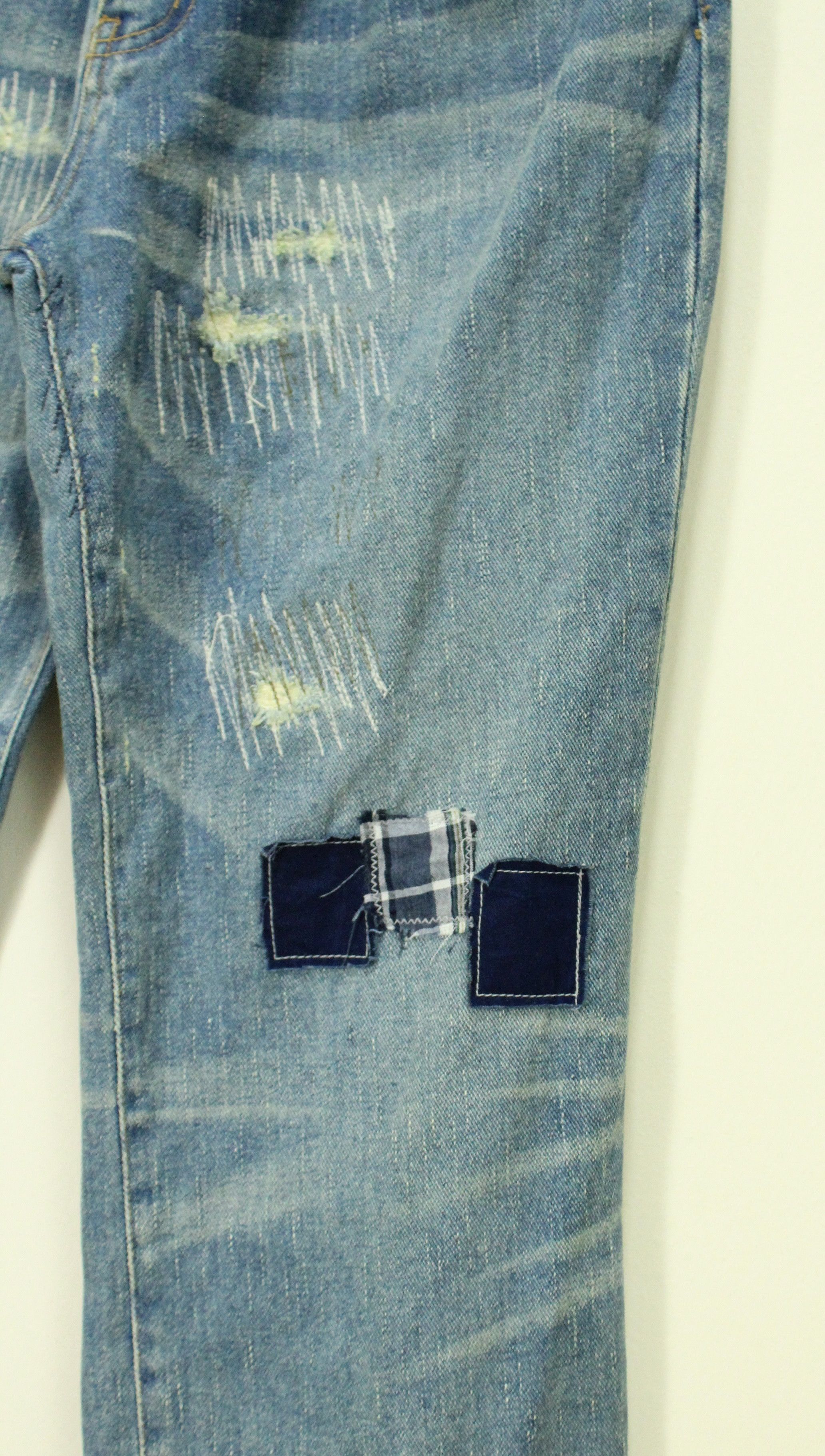 Japanese Brand JOGE MARTIN Denim Jeans Patchwork Grunge Cobain Size US 30 / EU 46 - 5 Thumbnail