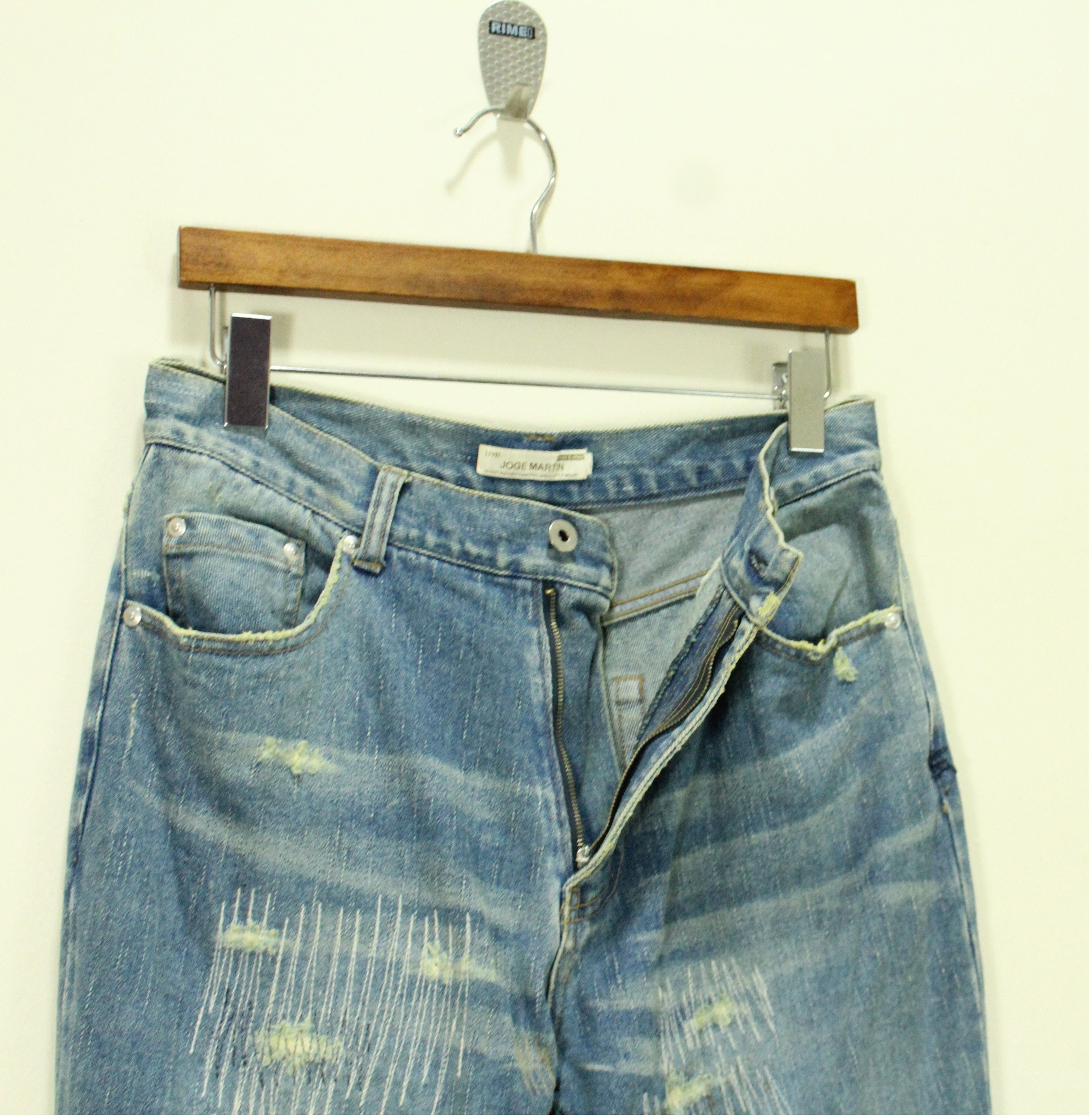 Japanese Brand JOGE MARTIN Denim Jeans Patchwork Grunge Cobain Size US 30 / EU 46 - 15 Thumbnail