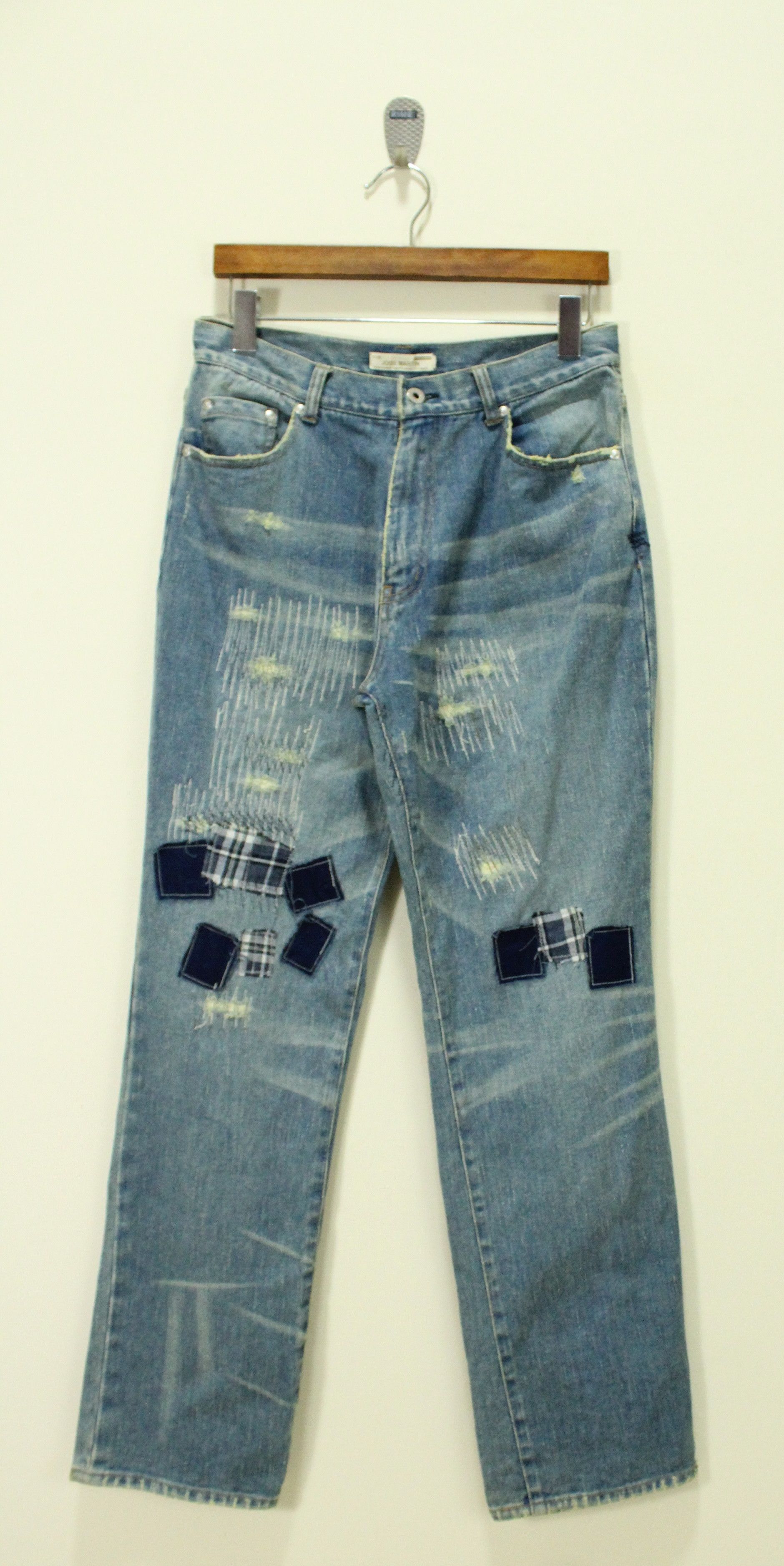 Japanese Brand JOGE MARTIN Denim Jeans Patchwork Grunge Cobain Size US 30 / EU 46 - 3 Thumbnail