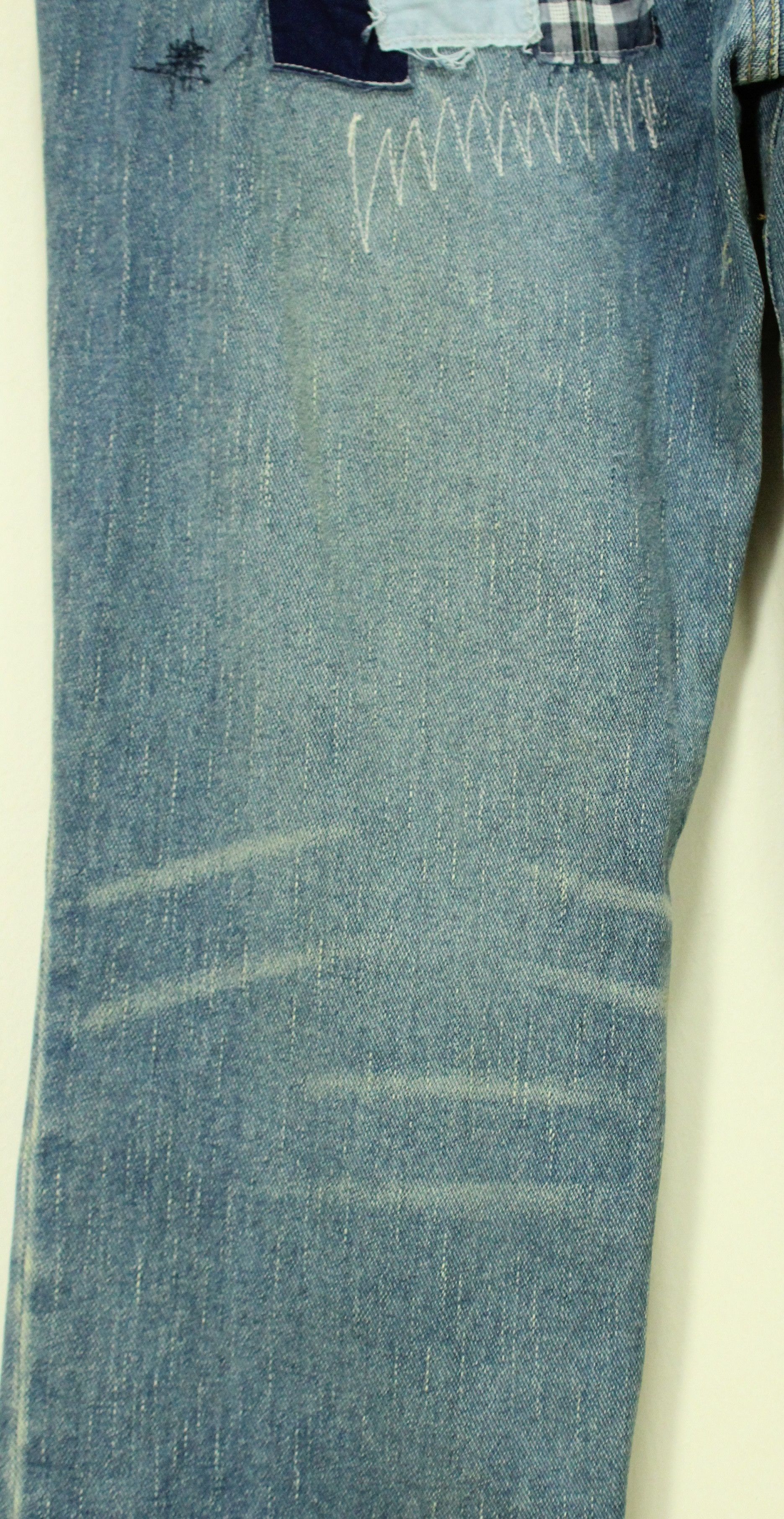 Japanese Brand JOGE MARTIN Denim Jeans Patchwork Grunge Cobain Size US 30 / EU 46 - 13 Thumbnail