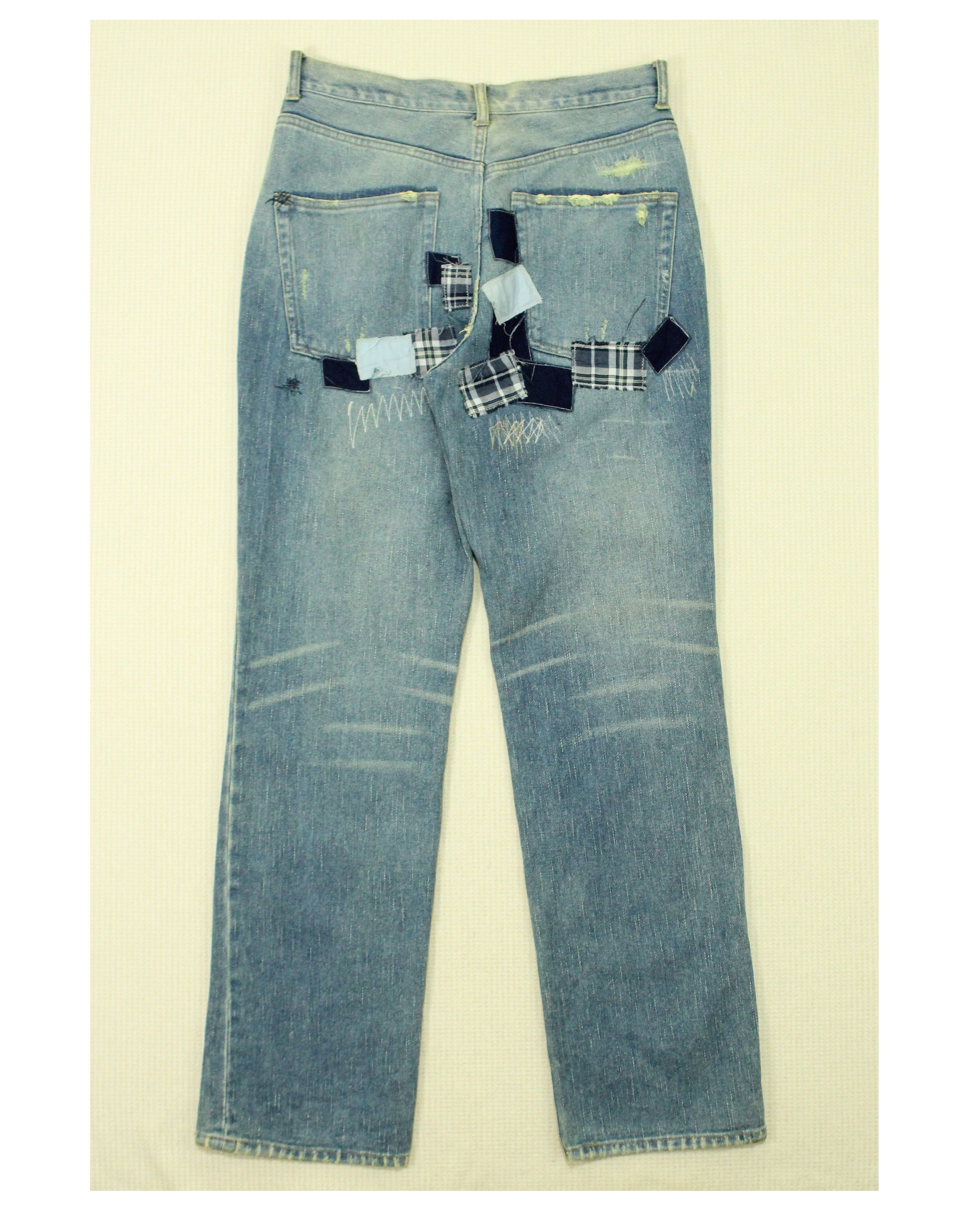 Japanese Brand JOGE MARTIN Denim Jeans Patchwork Grunge Cobain Size US 30 / EU 46 - 2 Thumbnail