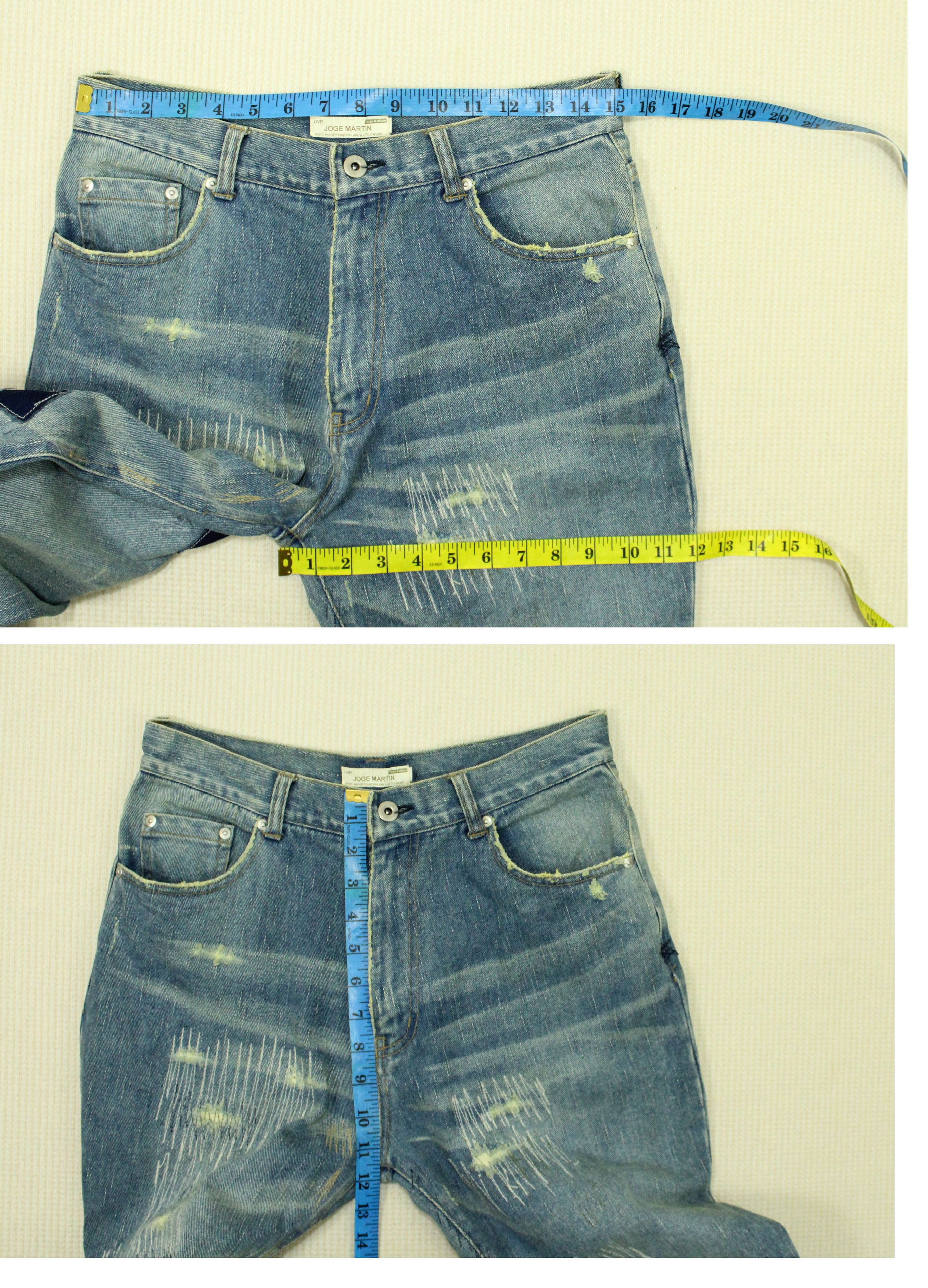 Japanese Brand JOGE MARTIN Denim Jeans Patchwork Grunge Cobain Size US 30 / EU 46 - 19 Thumbnail