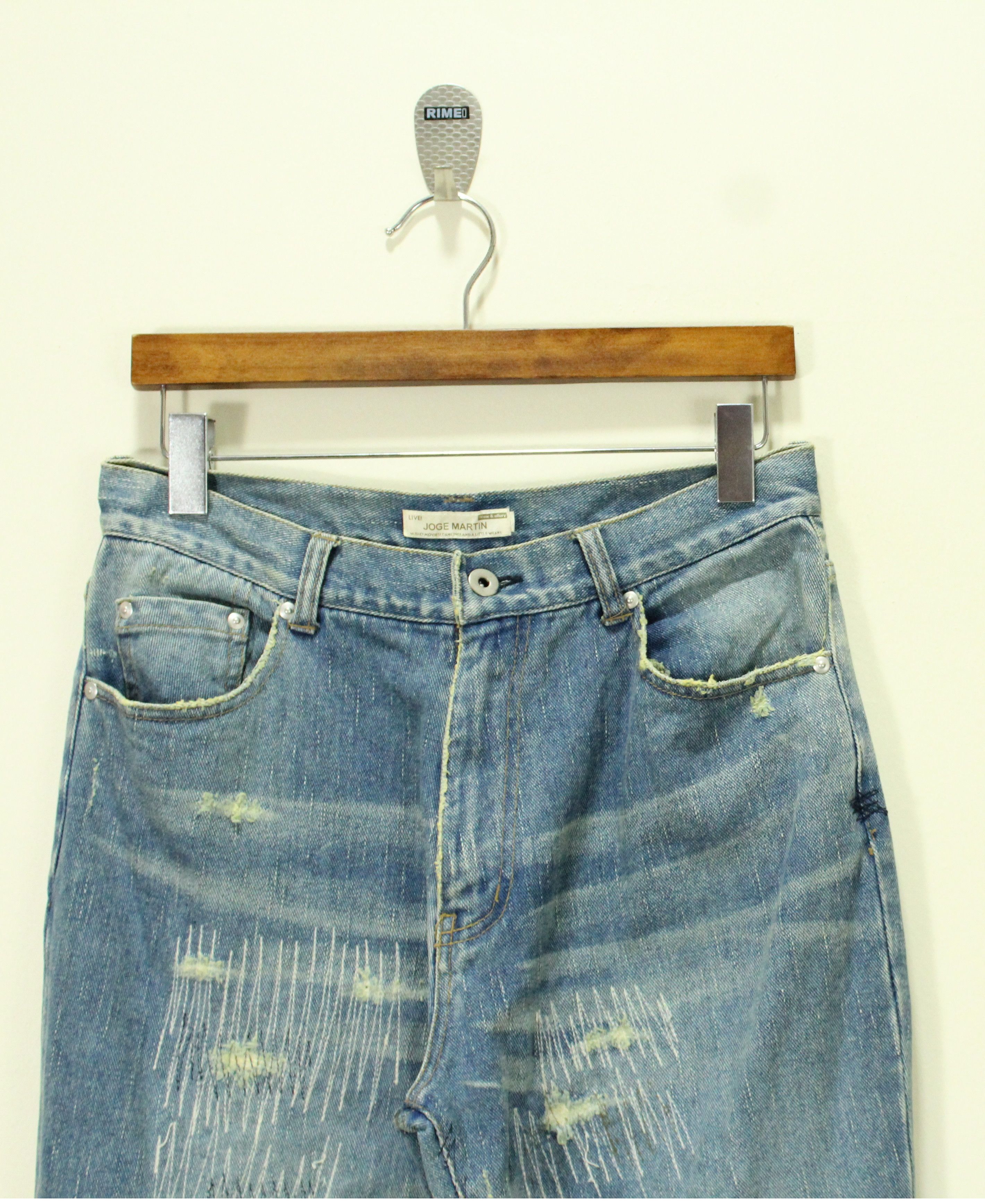 Japanese Brand JOGE MARTIN Denim Jeans Patchwork Grunge Cobain Size US 30 / EU 46 - 4 Thumbnail
