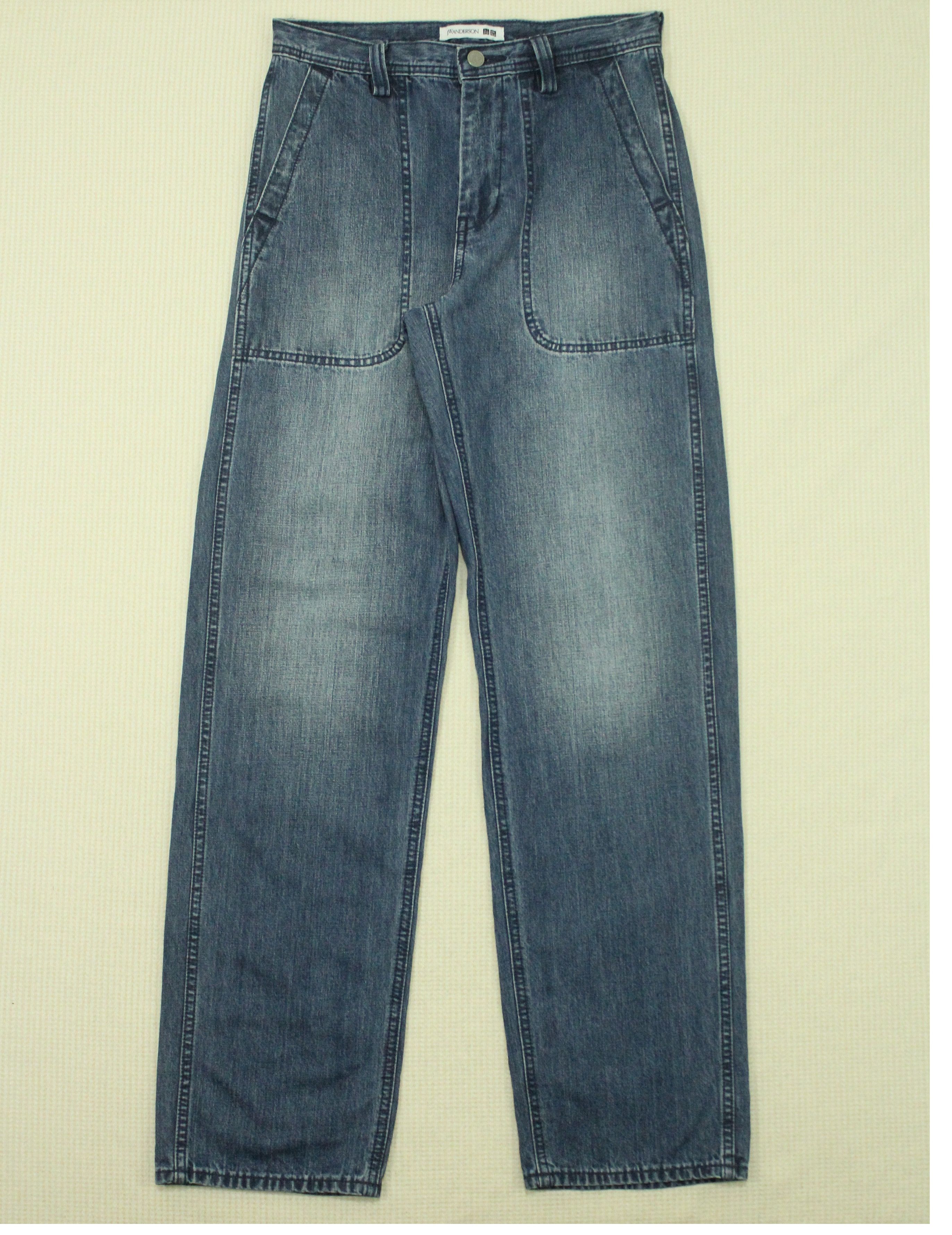 JW Anderson × Japanese Brand × Uniqlo J.W.ANDERSON Pants Denim x Uniqlo Small Embroidered Logo Size US 29 - 1 Thumbnail