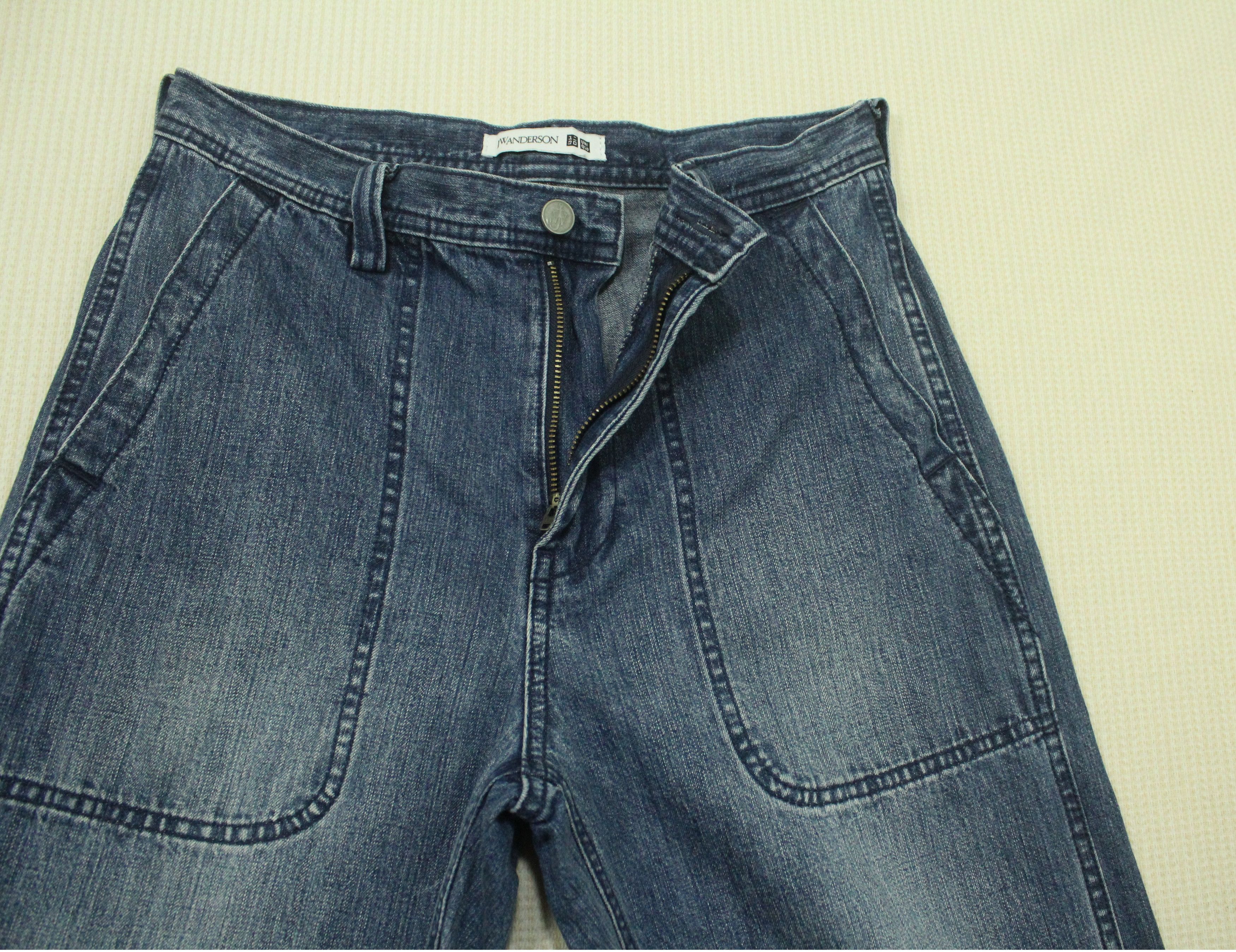JW Anderson × Japanese Brand × Uniqlo J.W.ANDERSON Pants Denim x Uniqlo Small Embroidered Logo Size US 29 - 9 Thumbnail