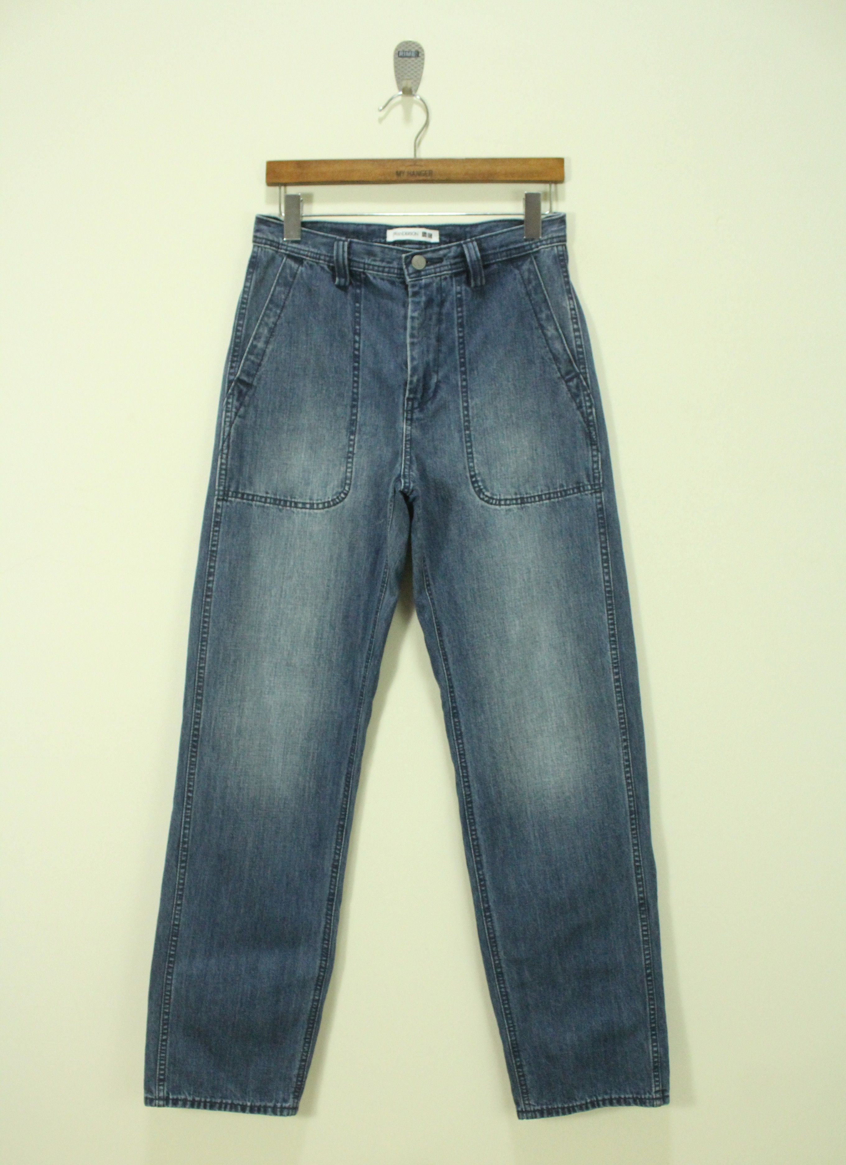 JW Anderson × Japanese Brand × Uniqlo J.W.ANDERSON Pants Denim x Uniqlo Small Embroidered Logo Size US 29 - 2 Thumbnail