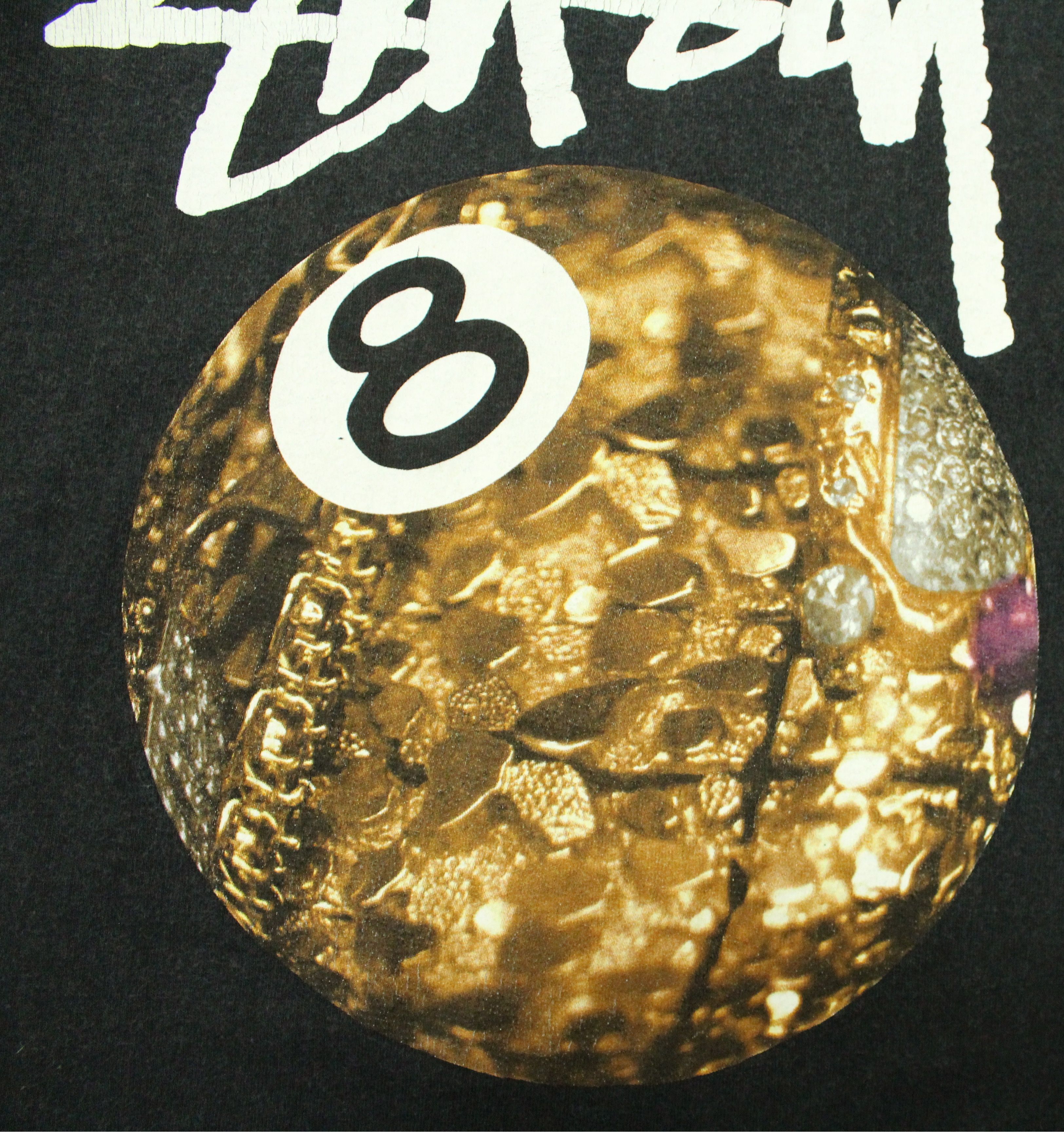 Stussy Vintage 90s STUSSY T Shirt 8 ball Faded Black Single Stitch Size US M / EU 48-50 / 2 - 10 Thumbnail