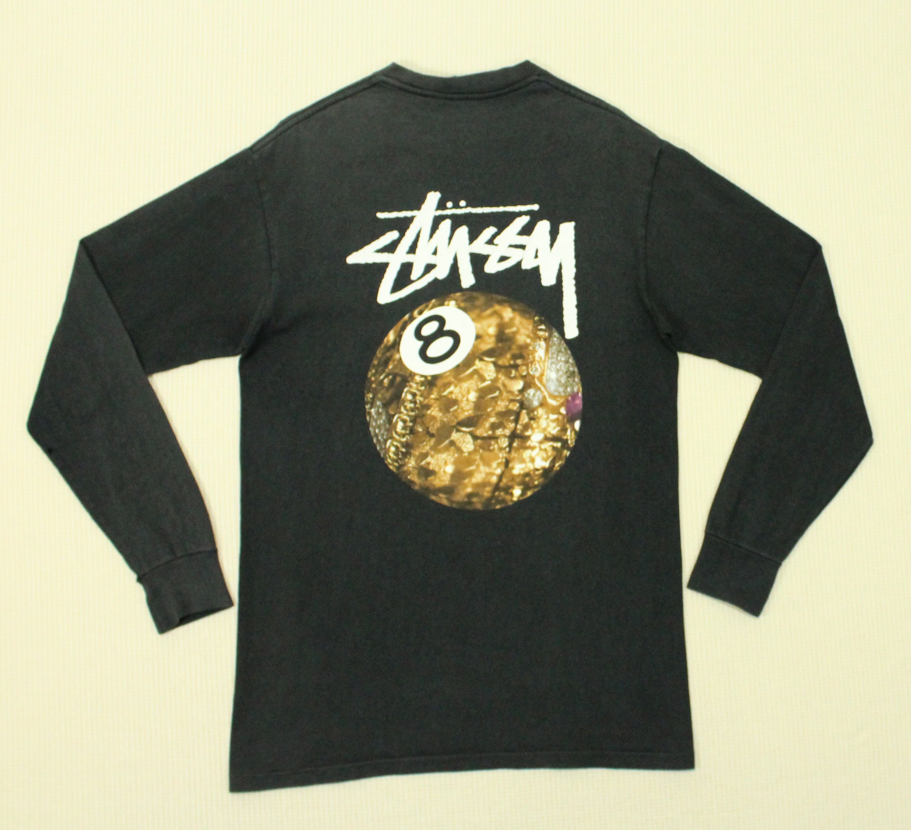 Stussy Vintage 90s STUSSY T Shirt 8 ball Faded Black Single Stitch Size US M / EU 48-50 / 2 - 5 Thumbnail
