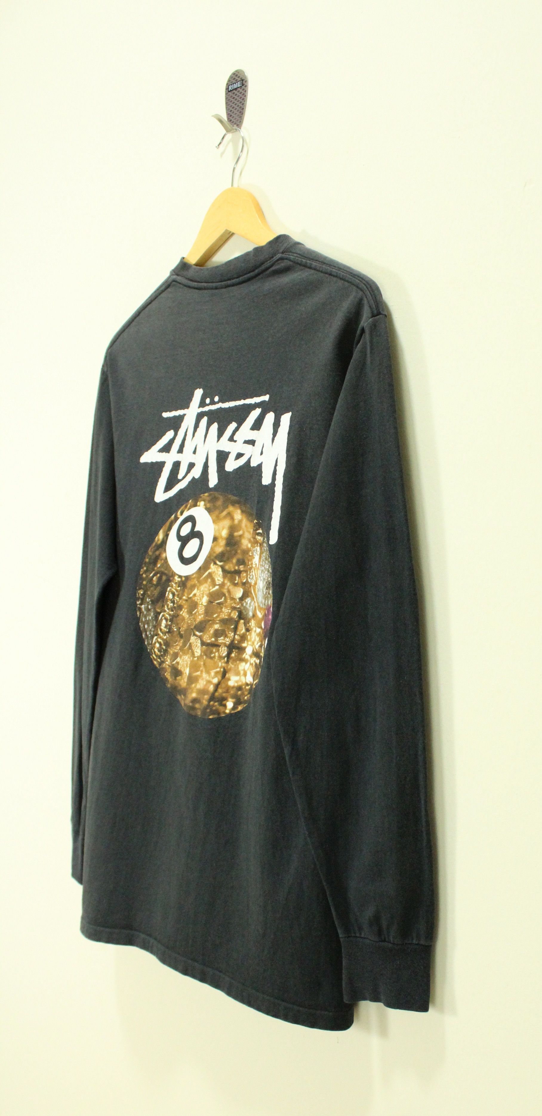Stussy Vintage 90s STUSSY T Shirt 8 ball Faded Black Single Stitch Size US M / EU 48-50 / 2 - 3 Thumbnail