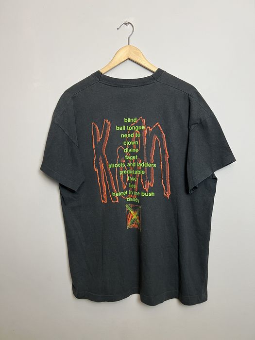 Vintage 90s Korn Vintage Nu Metal Rock Band Tshirt Rare Grail L | Grailed