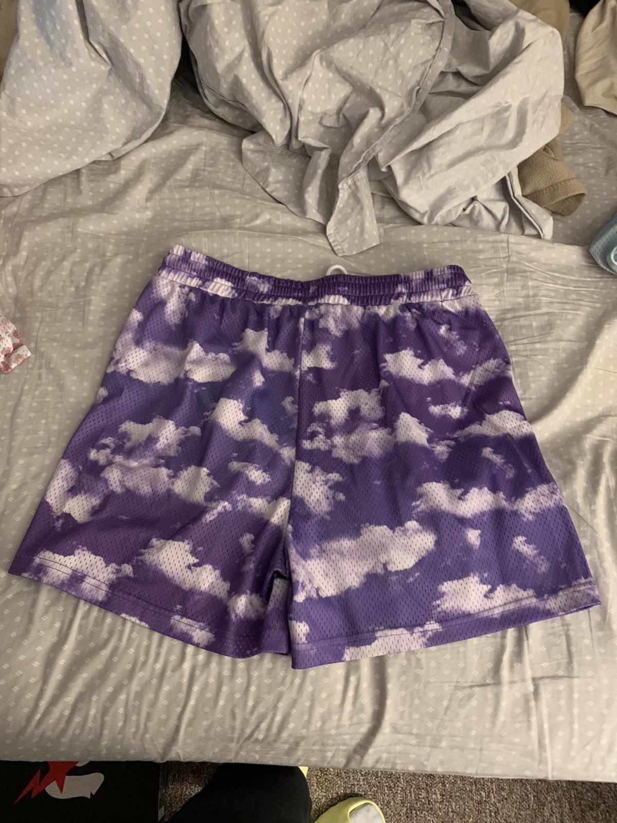 image of Shmeelnyc X Sleepyhallow Cloud Shorts in Purple, Men's (Size 32)