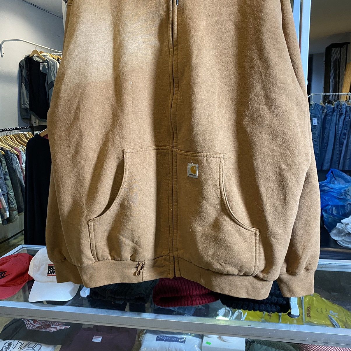 Carhartt Vintage 90’s Carhartt Clay Zip Up Hoodie Distressed Size US XXL / EU 58 / 5 - 5 Thumbnail