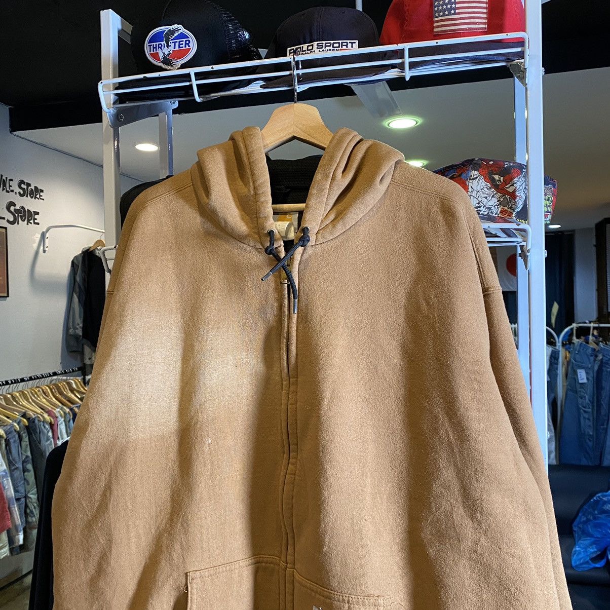 Carhartt Vintage 90’s Carhartt Clay Zip Up Hoodie Distressed Size US XXL / EU 58 / 5 - 4 Thumbnail